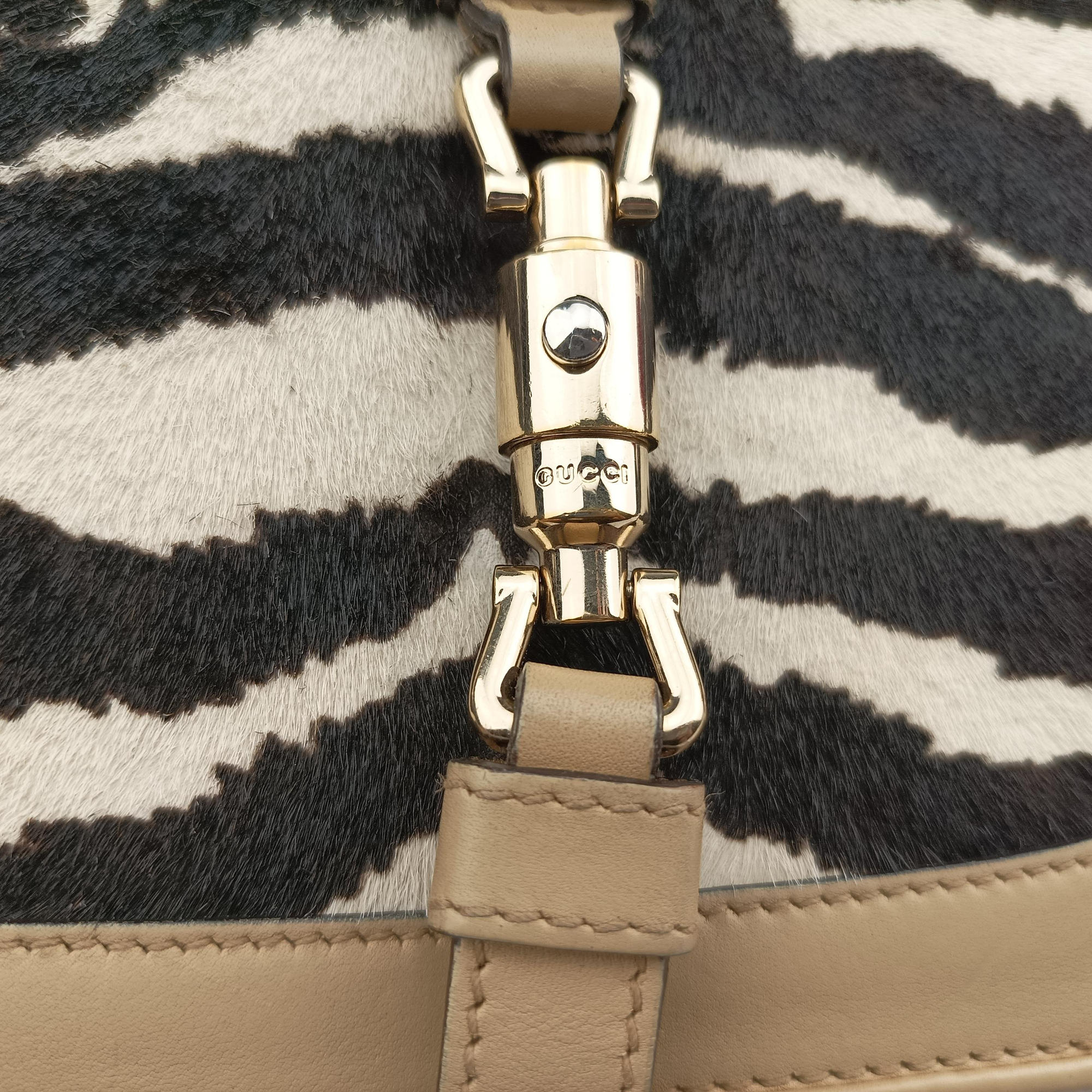 Pre-owned Gucci Broadway Multicolour ponyhair×leather 283061 shoulderbag | stylenewstar