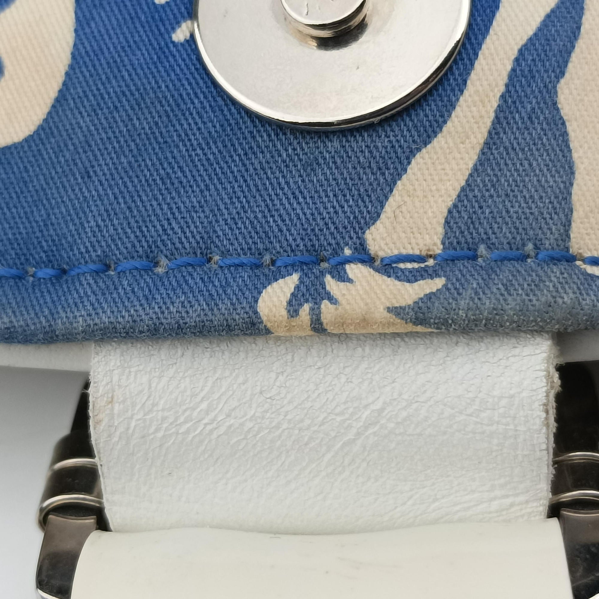 Vintage Christian Dior Vintage Surf Chick Blue x multi canvas x leather  shoulderbag | stylenewstar