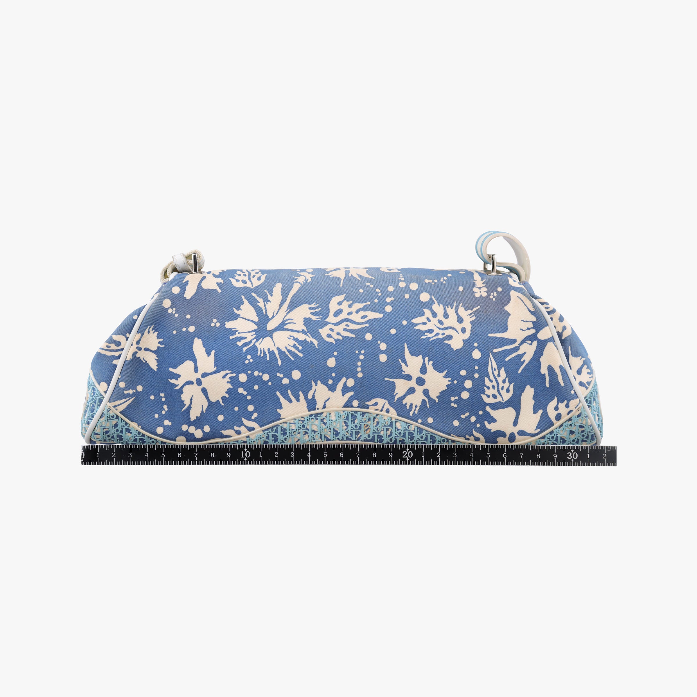 Vintage Christian Dior Vintage Surf Chick Blue x multi canvas x leather  shoulderbag | stylenewstar