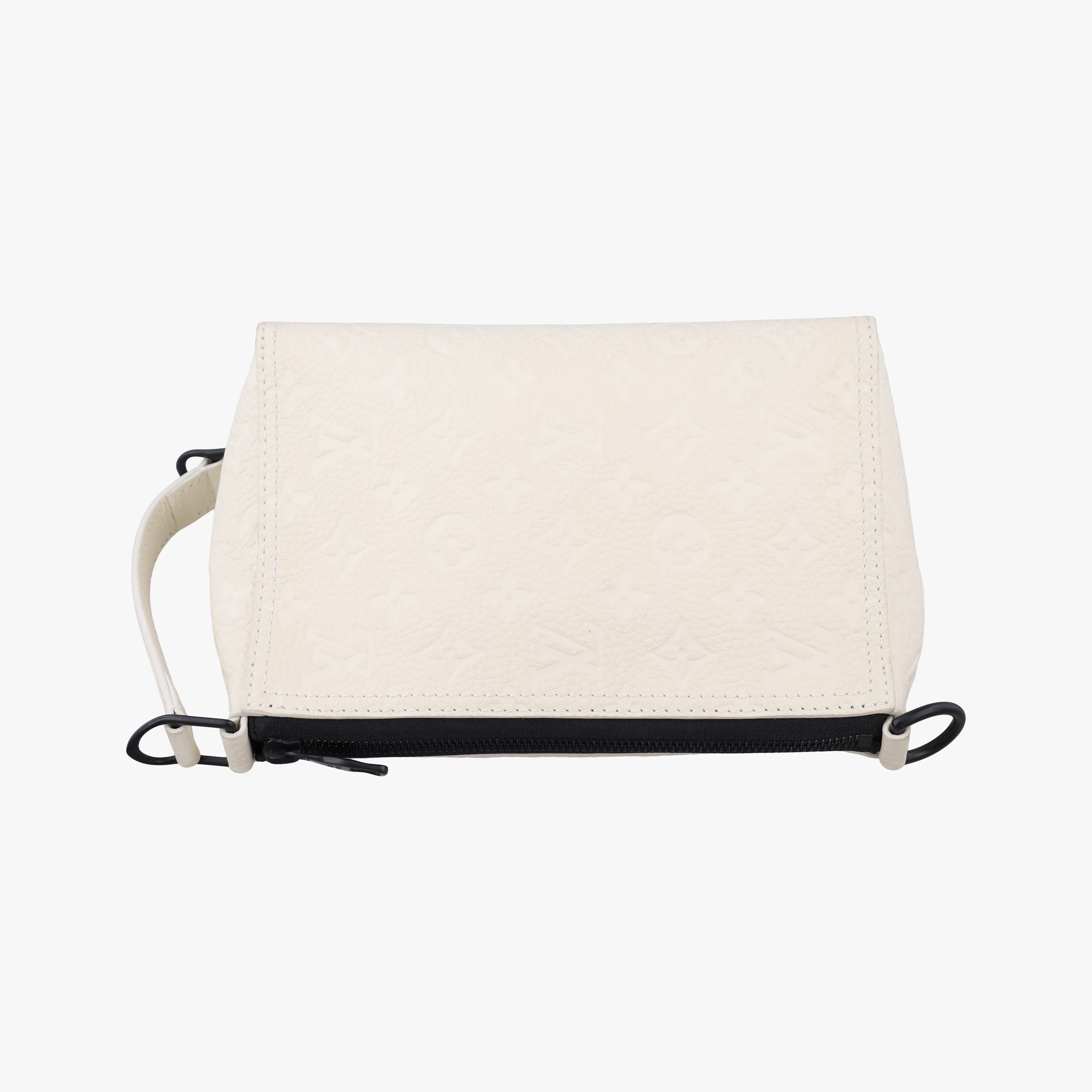 Pre-owned Louis Vuitton Triangle Messenger white Taurillon leather M55927 shoulderbag | stylenewstar