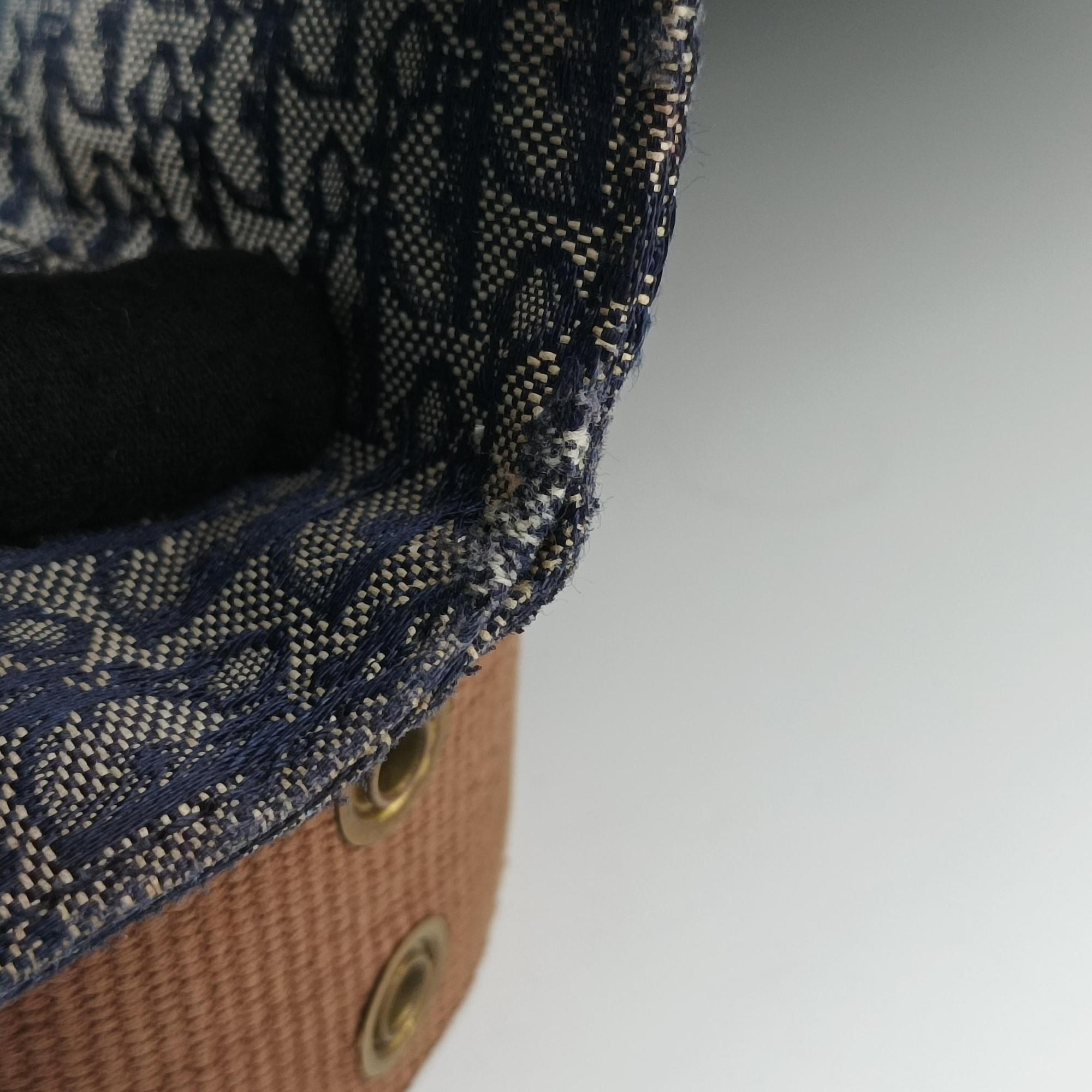 Pre-owned Christian Dior Street Chic Brown×blue canvasxleather  shoulderbag | stylenewstar