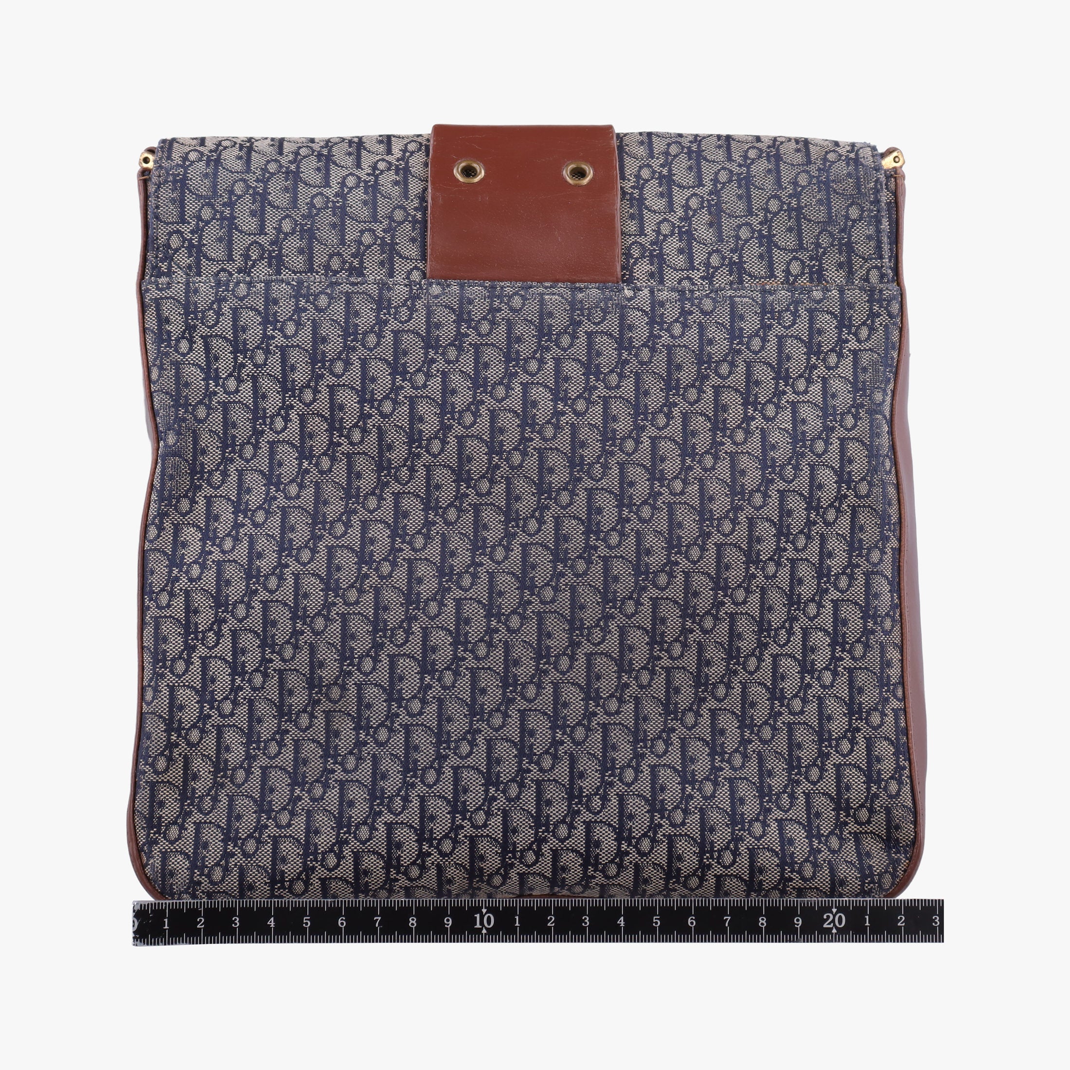 Pre-owned Christian Dior Street Chic Brown×blue canvasxleather  shoulderbag | stylenewstar