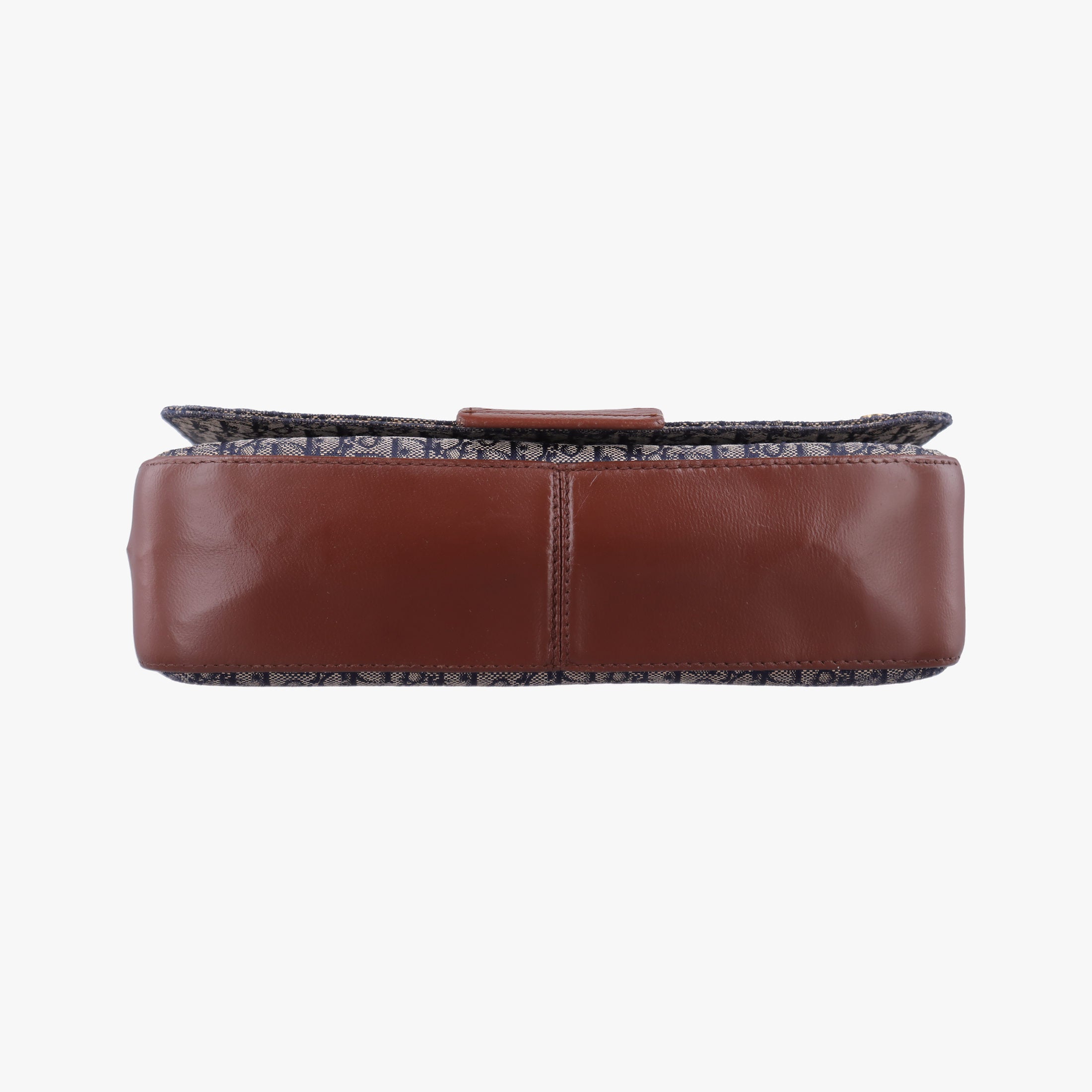 Pre-owned Christian Dior Street Chic Brown×blue canvasxleather  shoulderbag | stylenewstar
