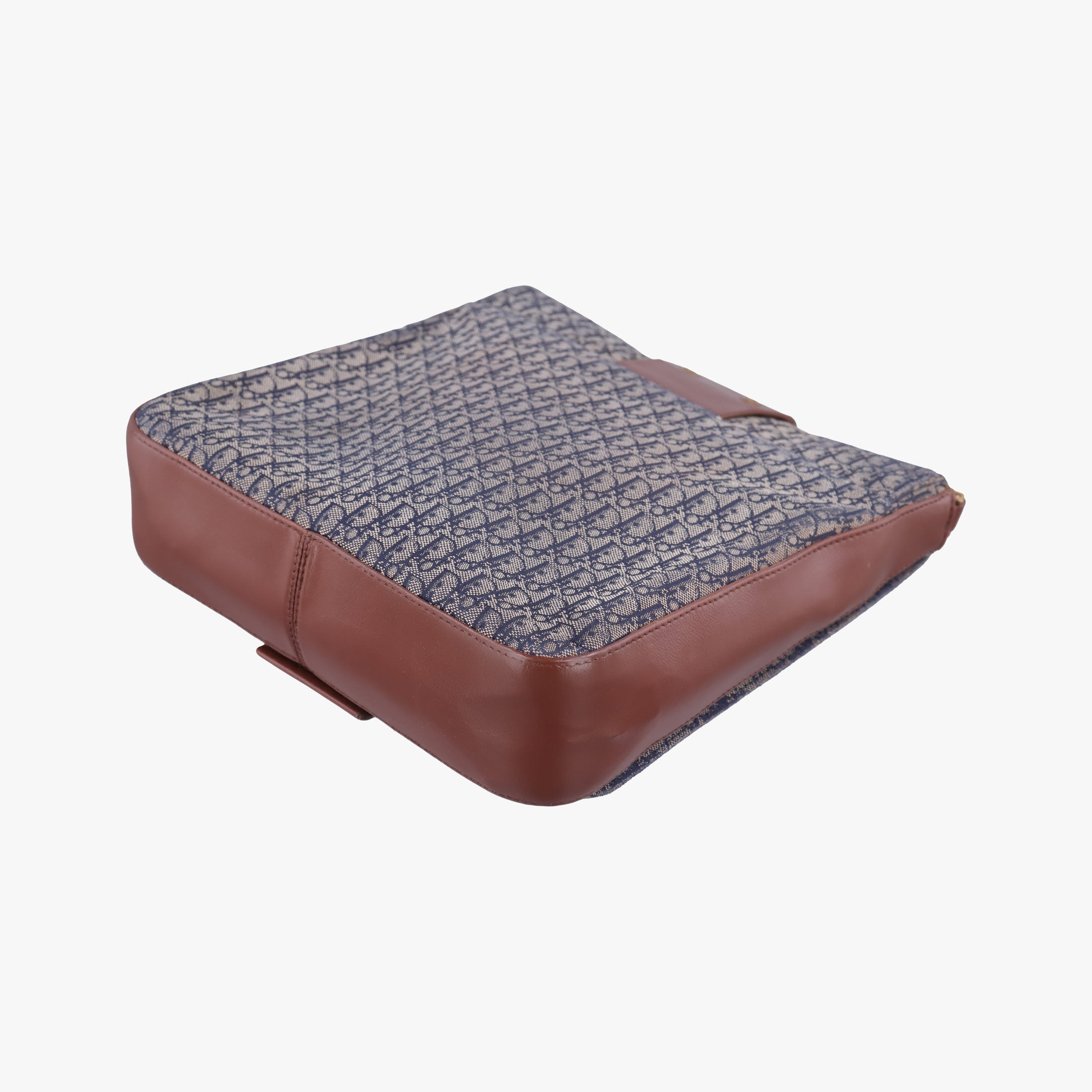 Pre-owned Christian Dior Street Chic Brown×blue canvasxleather  shoulderbag | stylenewstar