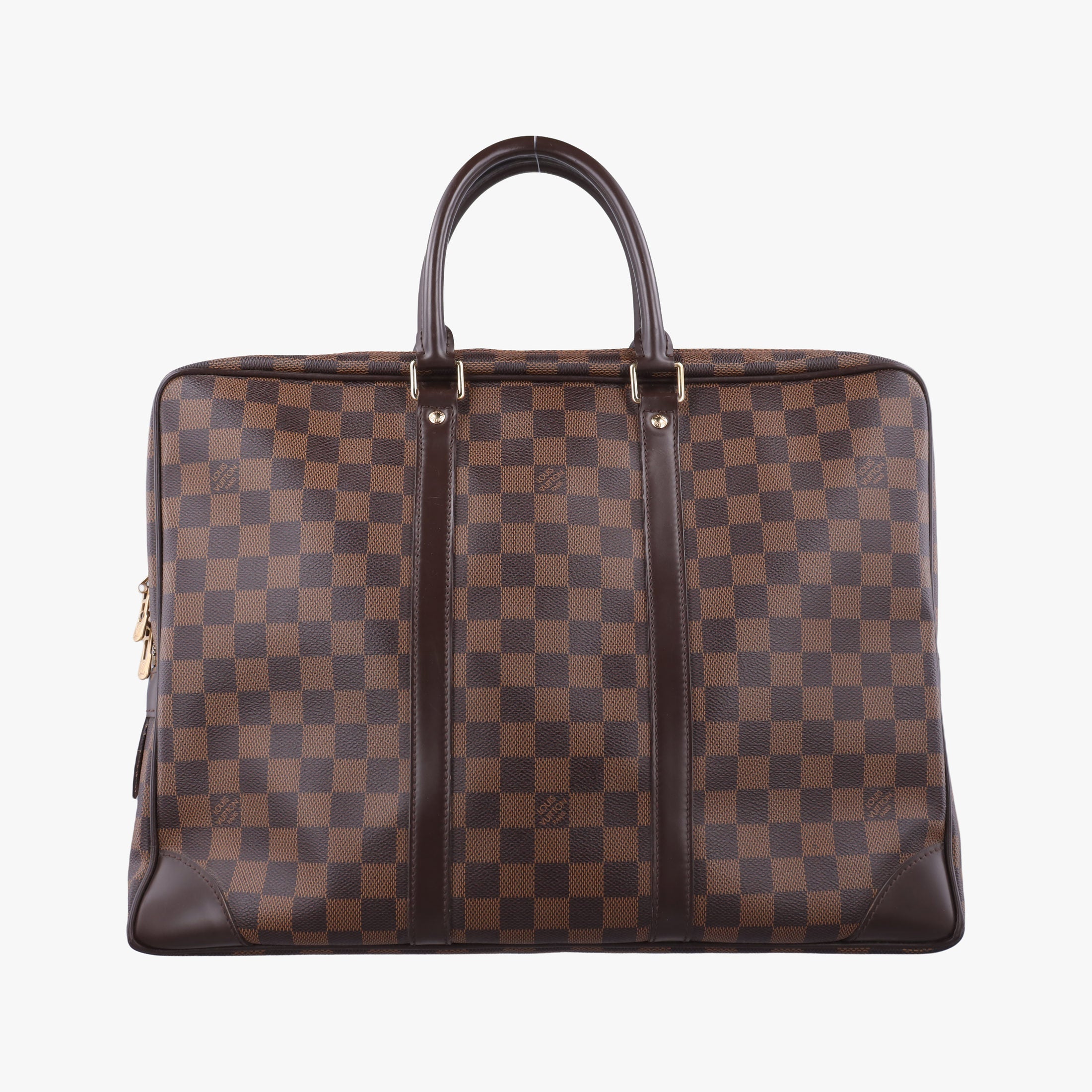Vintage Louis Vuitton Porte Documents Voyage EBENE Damier Canvas N41124 handbag | stylenewstar