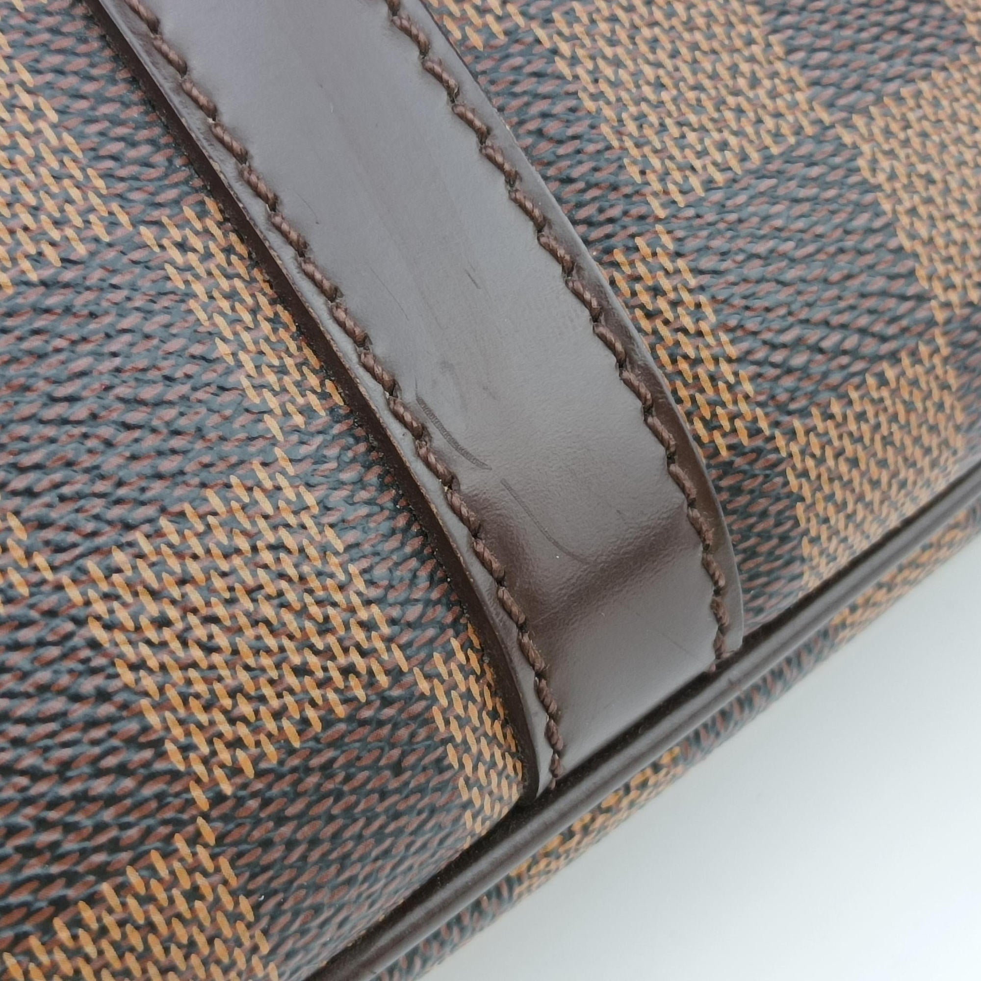 Vintage Louis Vuitton Porte Documents Voyage EBENE Damier Canvas N41124 handbag | stylenewstar