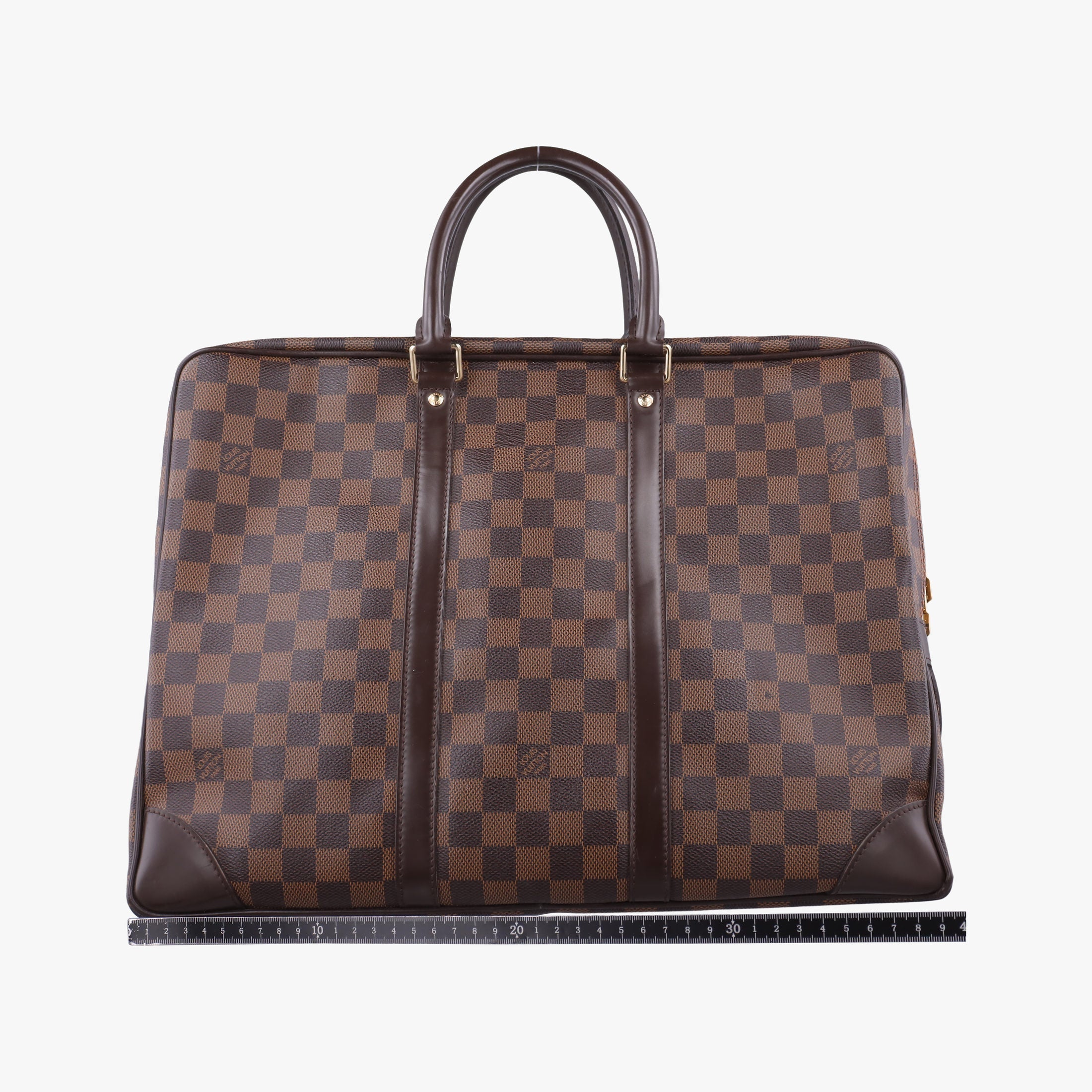 Vintage Louis Vuitton Porte Documents Voyage EBENE Damier Canvas N41124 handbag | stylenewstar