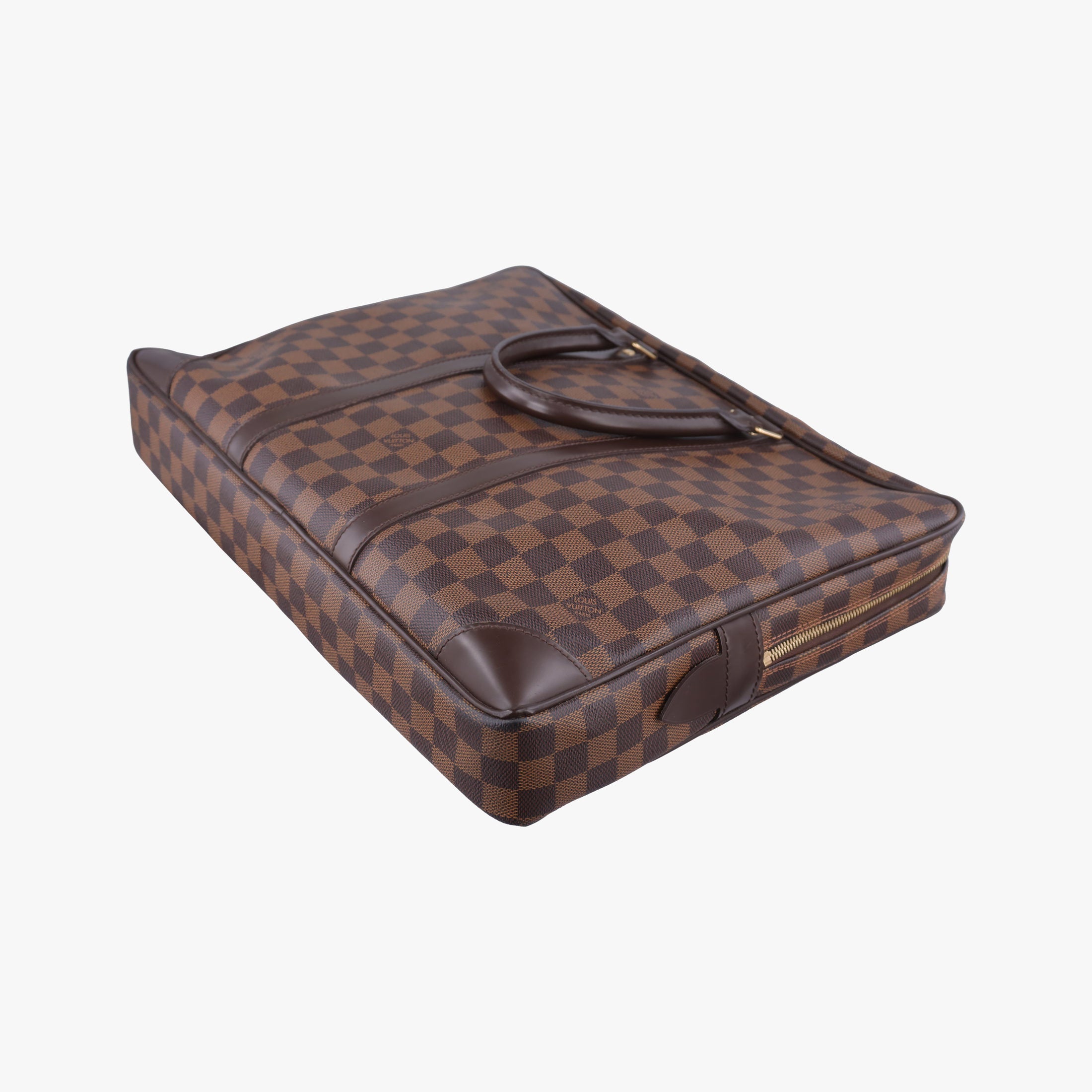 Vintage Louis Vuitton Porte Documents Voyage EBENE Damier Canvas N41124 handbag | stylenewstar