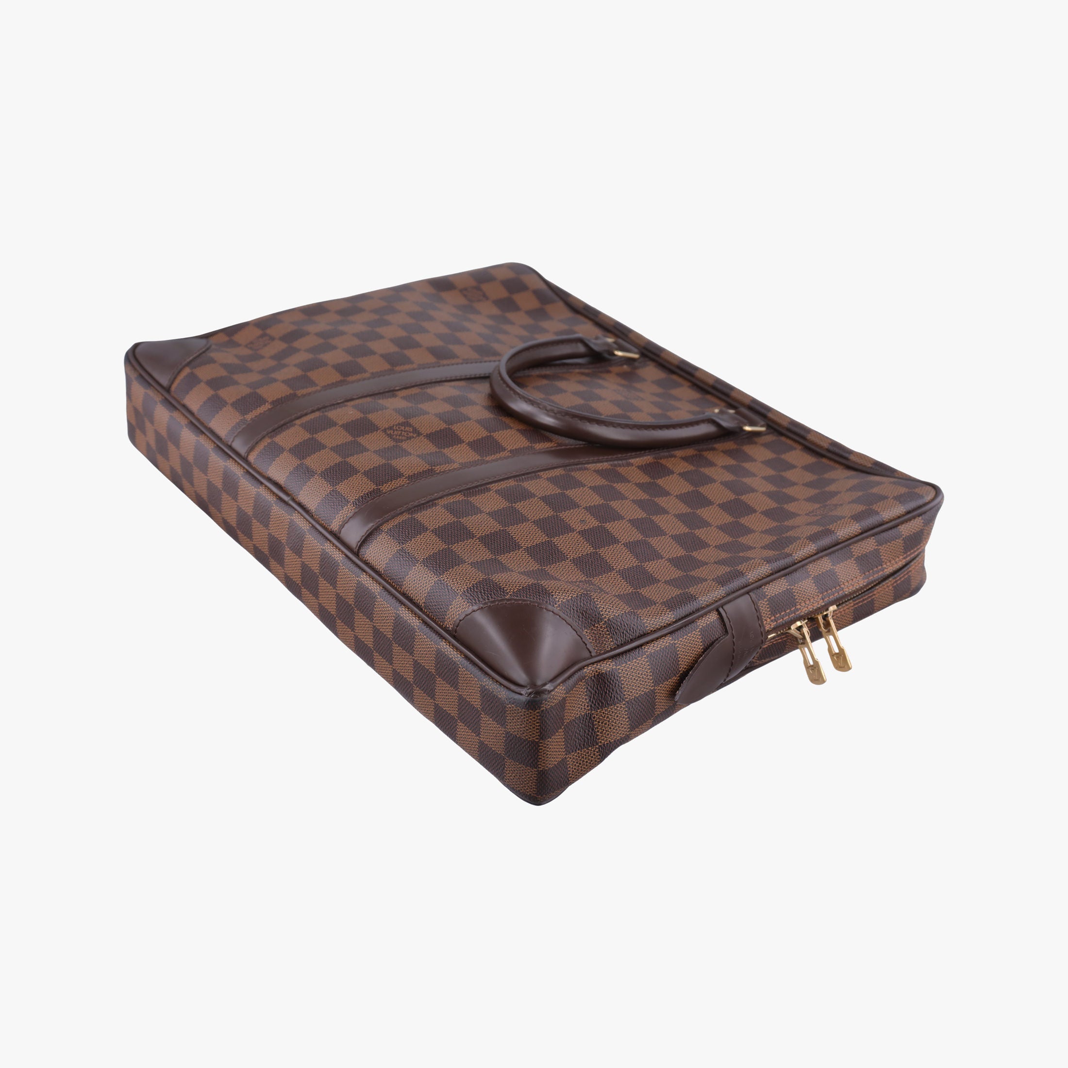 Vintage Louis Vuitton Porte Documents Voyage EBENE Damier Canvas N41124 handbag | stylenewstar
