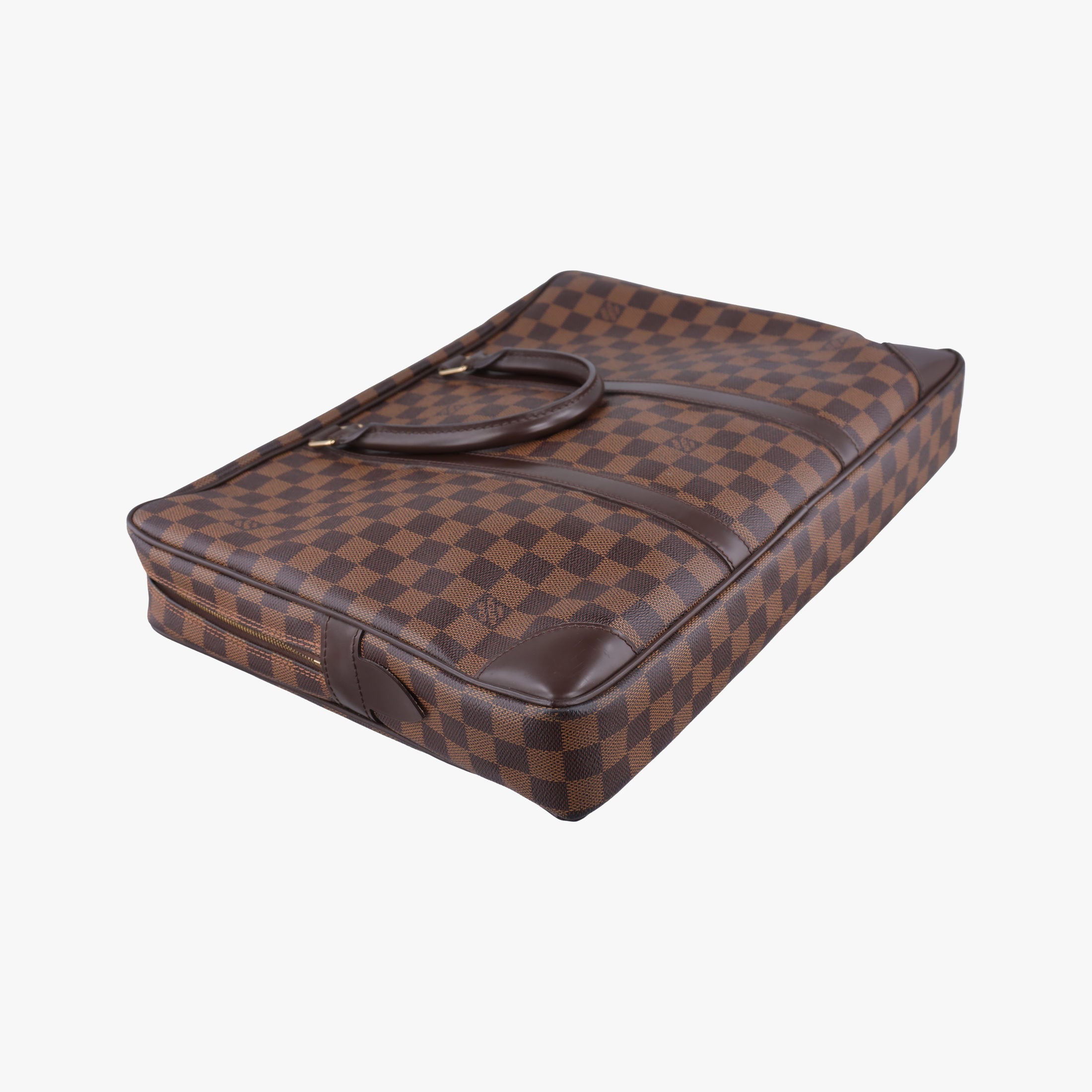 Vintage Louis Vuitton Porte Documents Voyage EBENE Damier Canvas N41124 handbag | stylenewstar