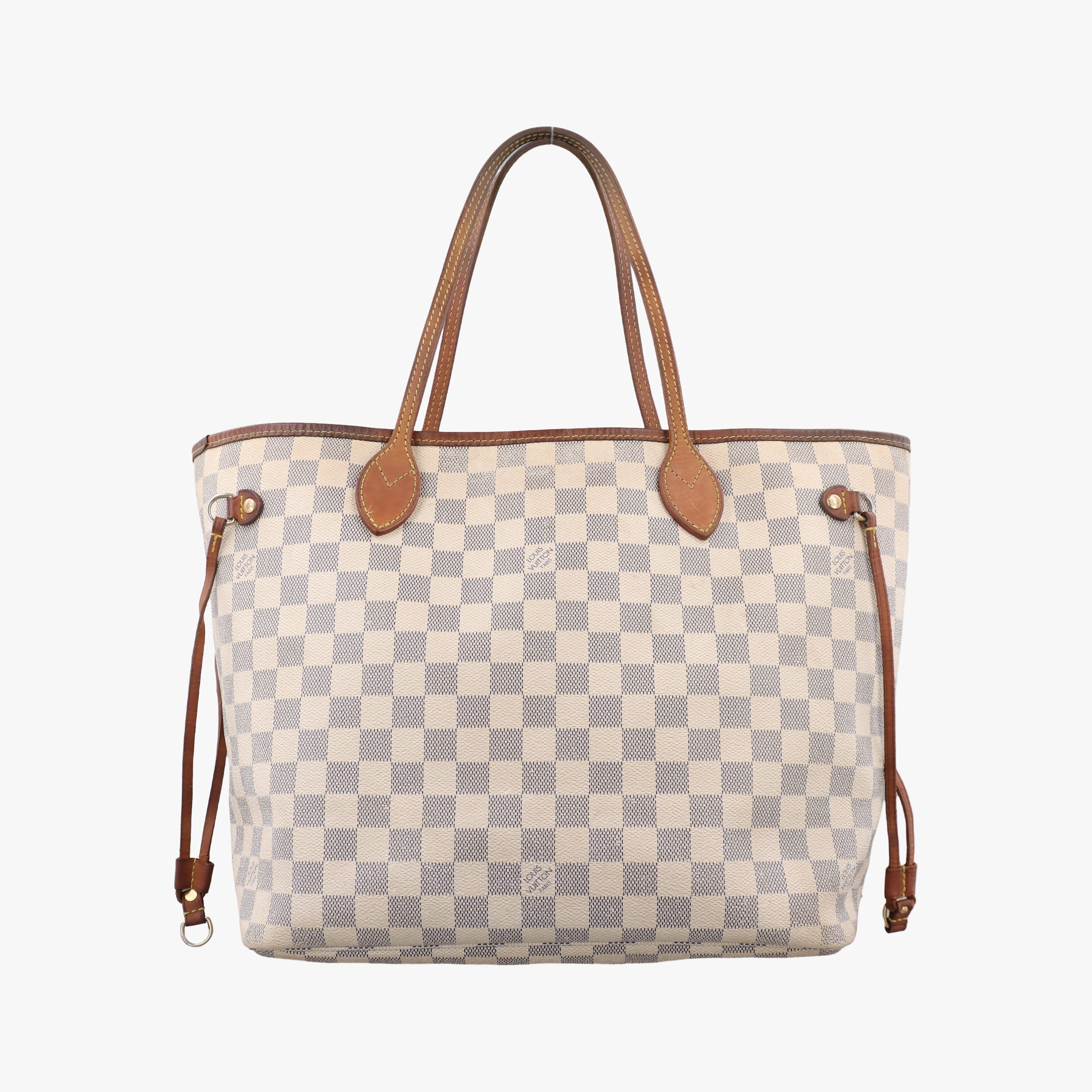Pre-owned Louis Vuitton Neverfull MM Azur Damier Canvas N51107 handbag | stylenewstar