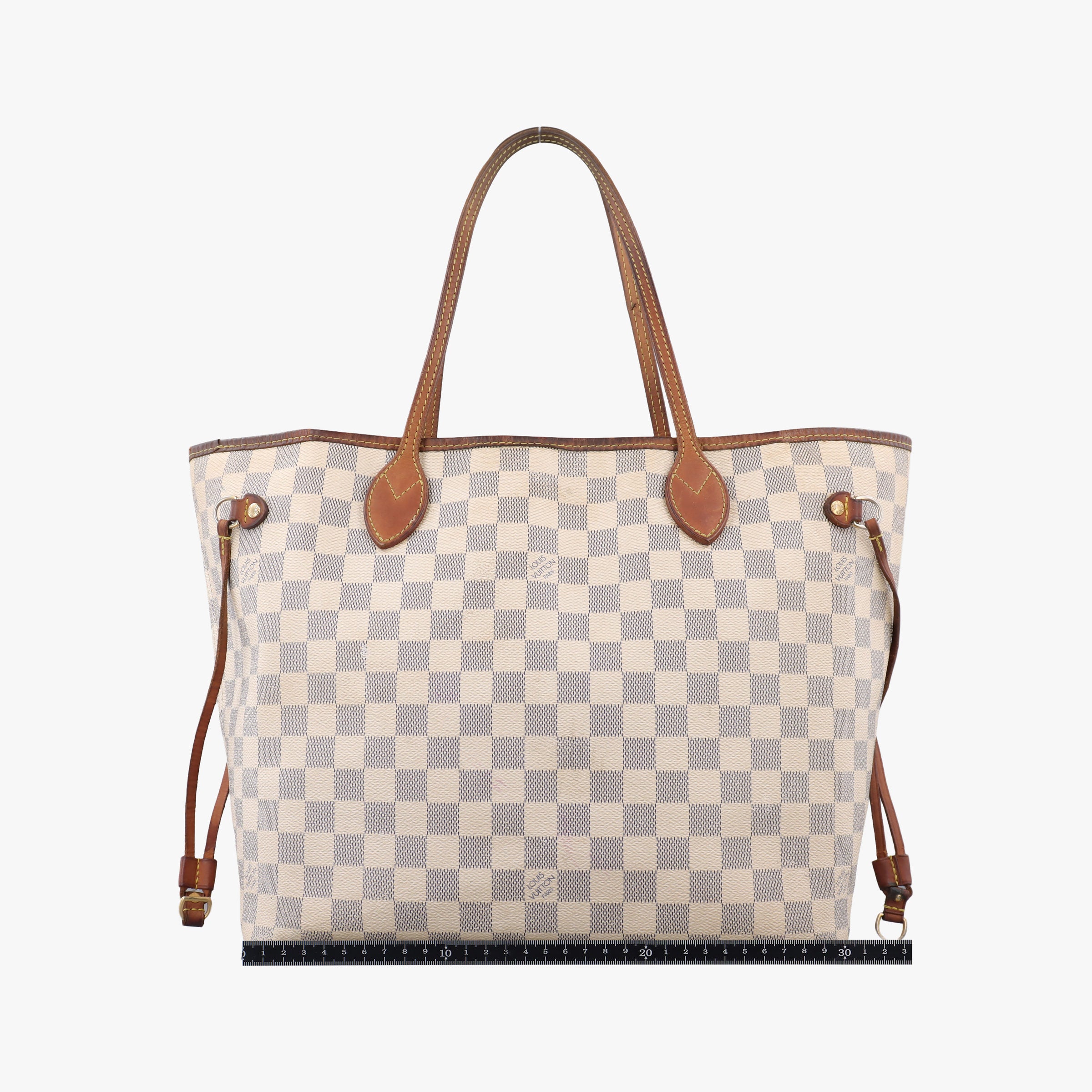 Pre-owned Louis Vuitton Neverfull MM Azur Damier Canvas N51107 handbag | stylenewstar