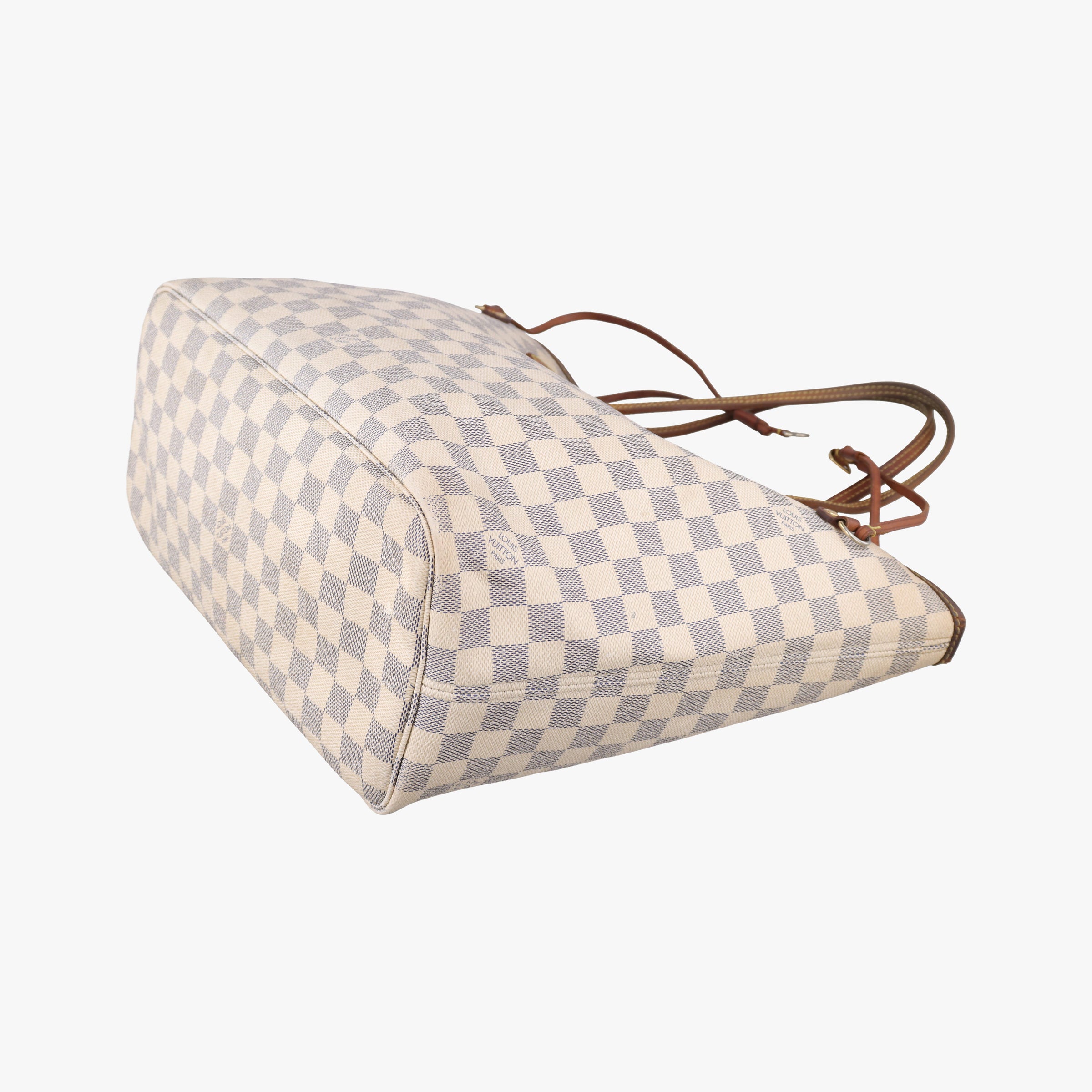 Pre-owned Louis Vuitton Neverfull MM Azur Damier Canvas N51107 handbag | stylenewstar