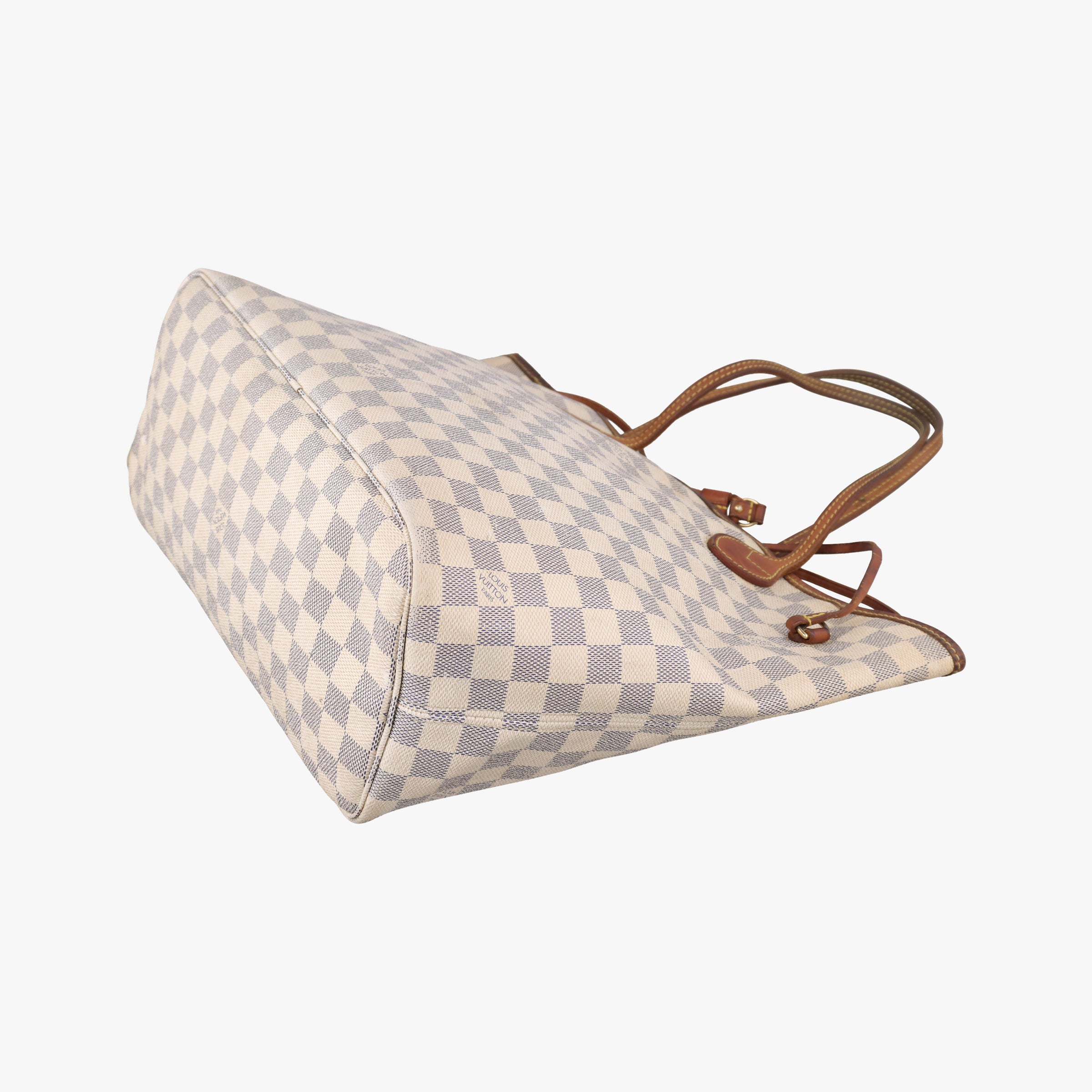 Pre-owned Louis Vuitton Neverfull MM Azur Damier Canvas N51107 handbag | stylenewstar
