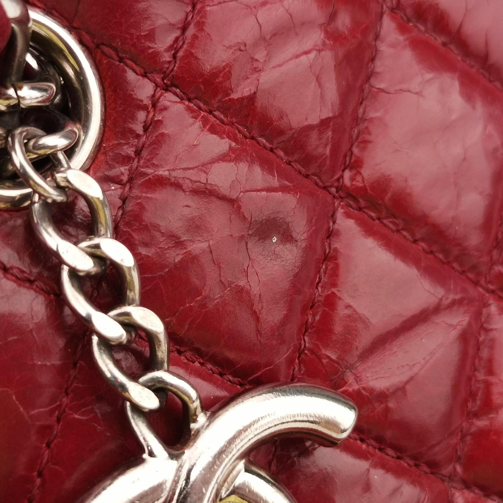 Pre-owned Chanel Mademoiselle Bowling Red lambskin A66869 shoulderbag | stylenewstar