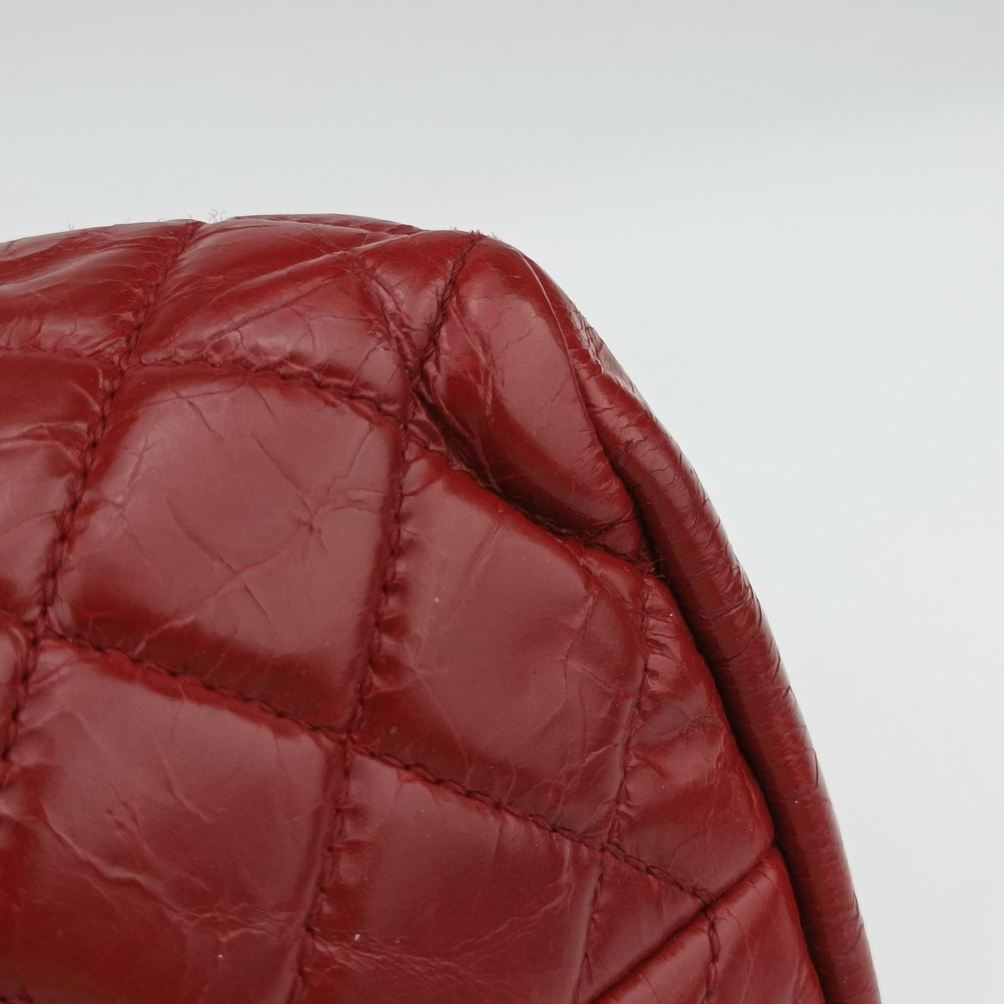 Pre-owned Chanel Mademoiselle Bowling Red lambskin A66869 shoulderbag | stylenewstar