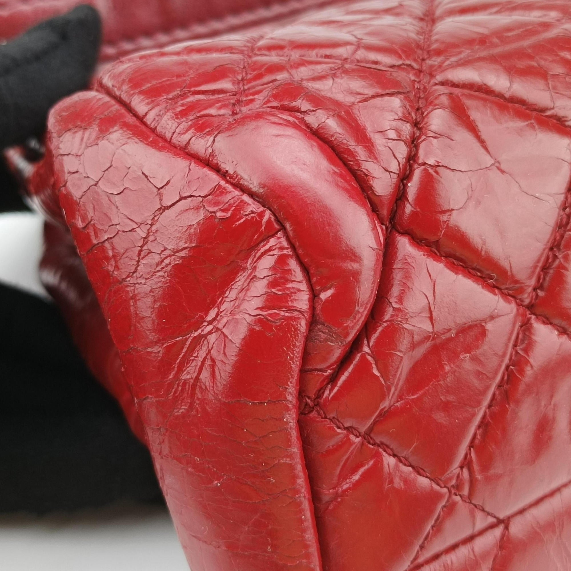Pre-owned Chanel Mademoiselle Bowling Red lambskin A66869 shoulderbag | stylenewstar