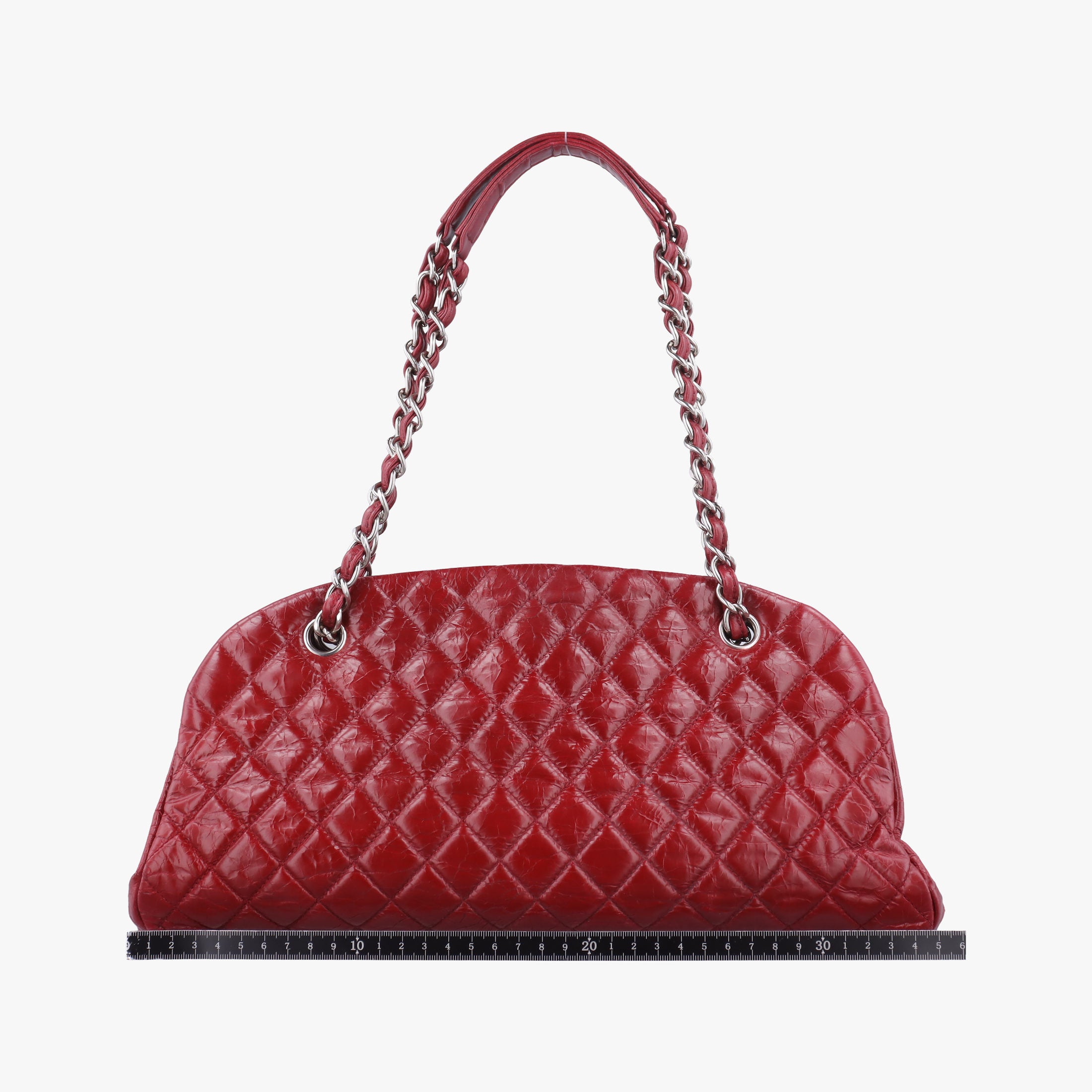 Pre-owned Chanel Mademoiselle Bowling Red lambskin A66869 shoulderbag | stylenewstar