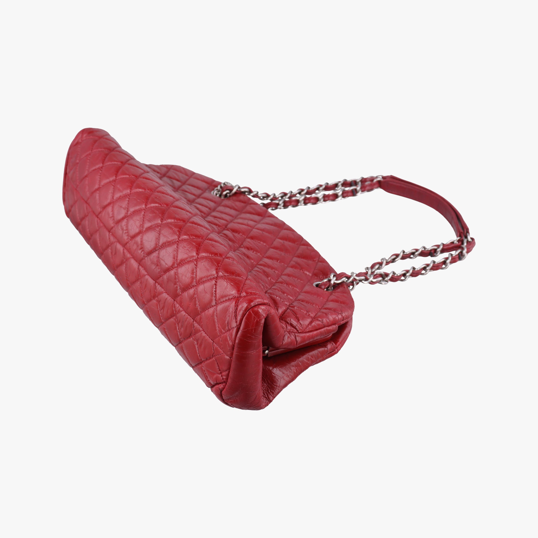Pre-owned Chanel Mademoiselle Bowling Red lambskin A66869 shoulderbag | stylenewstar