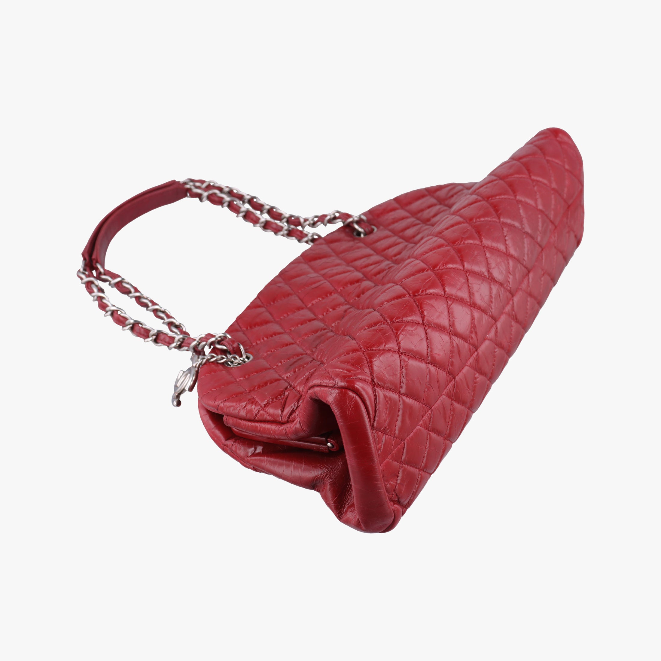 Pre-owned Chanel Mademoiselle Bowling Red lambskin A66869 shoulderbag | stylenewstar