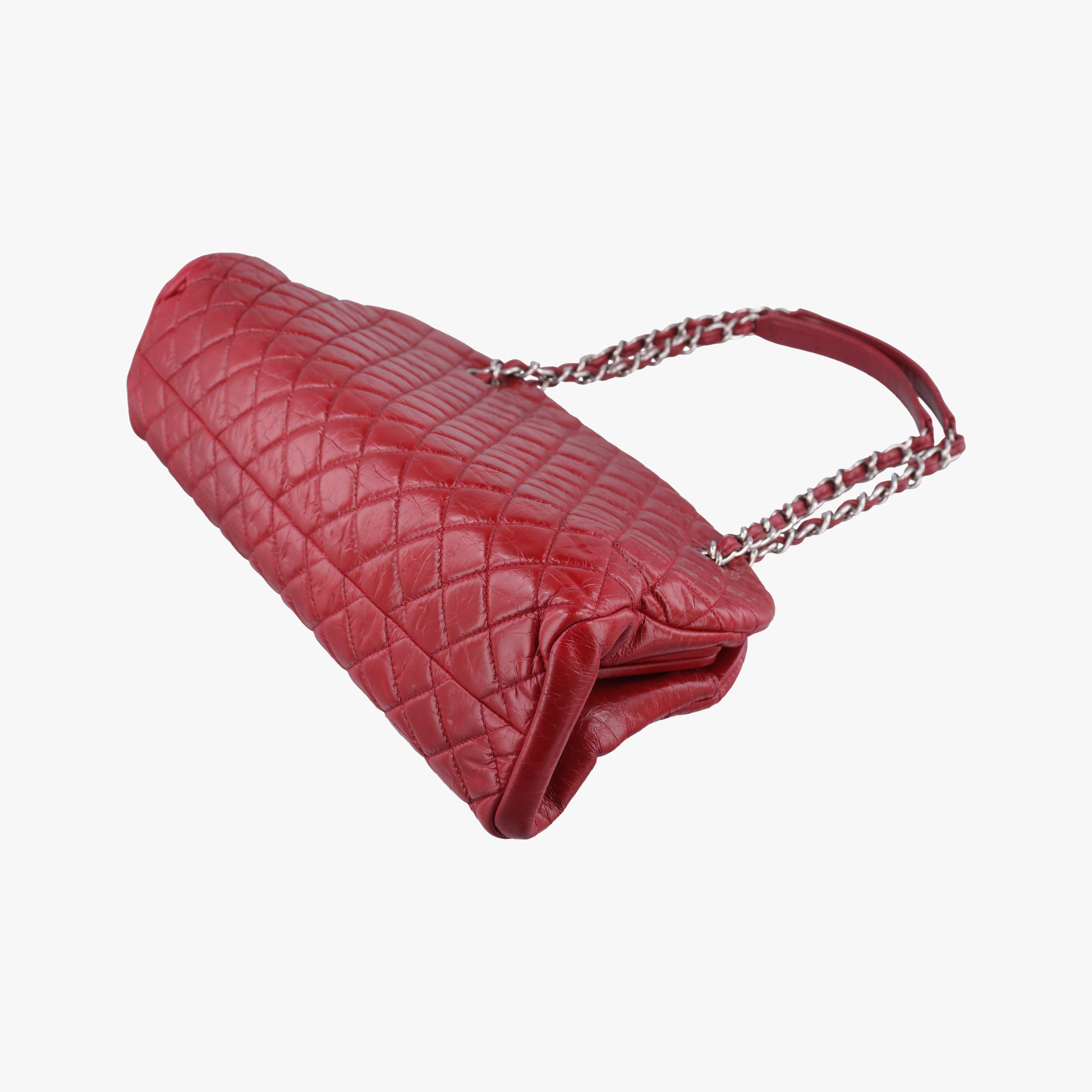 Pre-owned Chanel Mademoiselle Bowling Red lambskin A66869 shoulderbag | stylenewstar