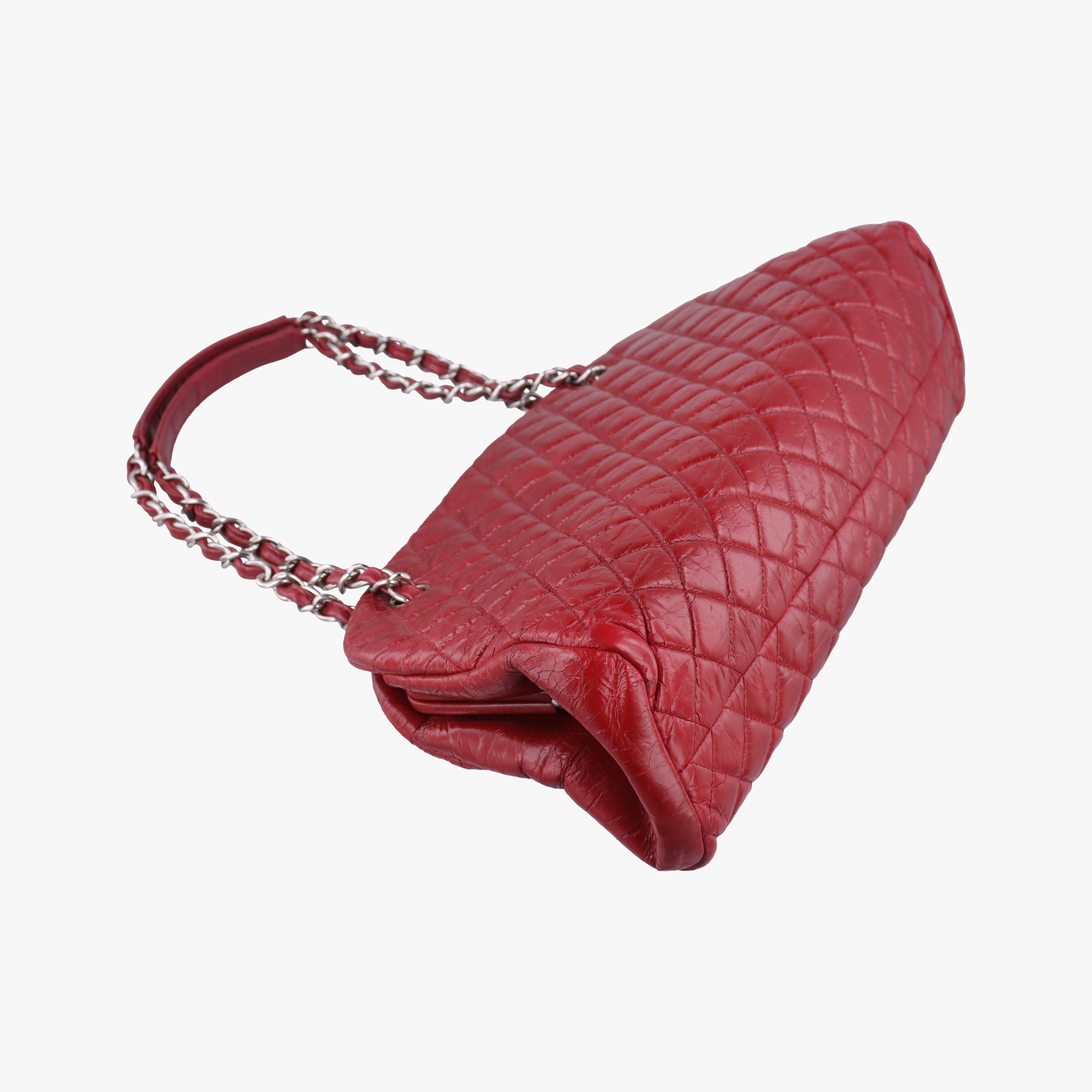 Pre-owned Chanel Mademoiselle Bowling Red lambskin A66869 shoulderbag | stylenewstar