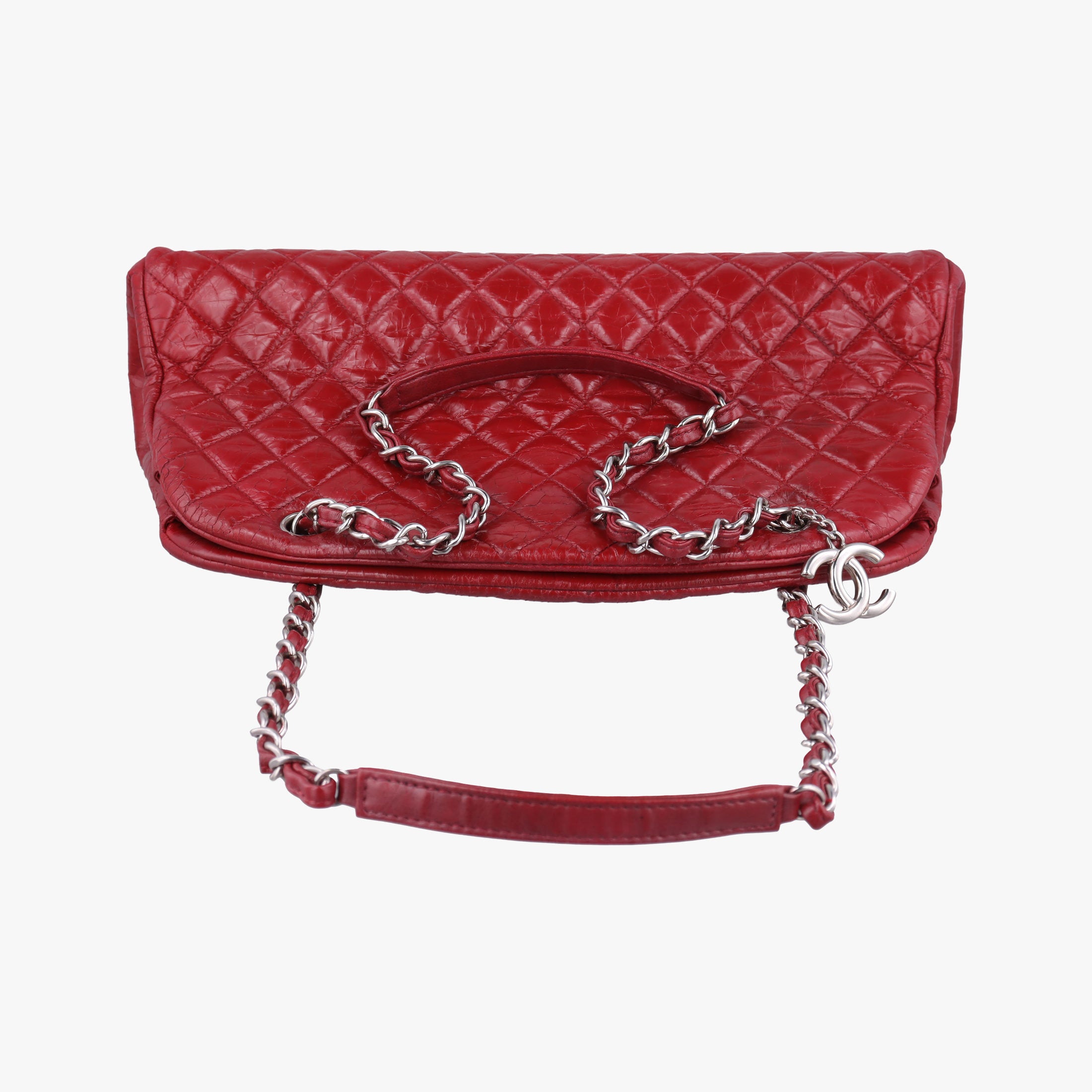 Pre-owned Chanel Mademoiselle Bowling Red lambskin A66869 shoulderbag | stylenewstar