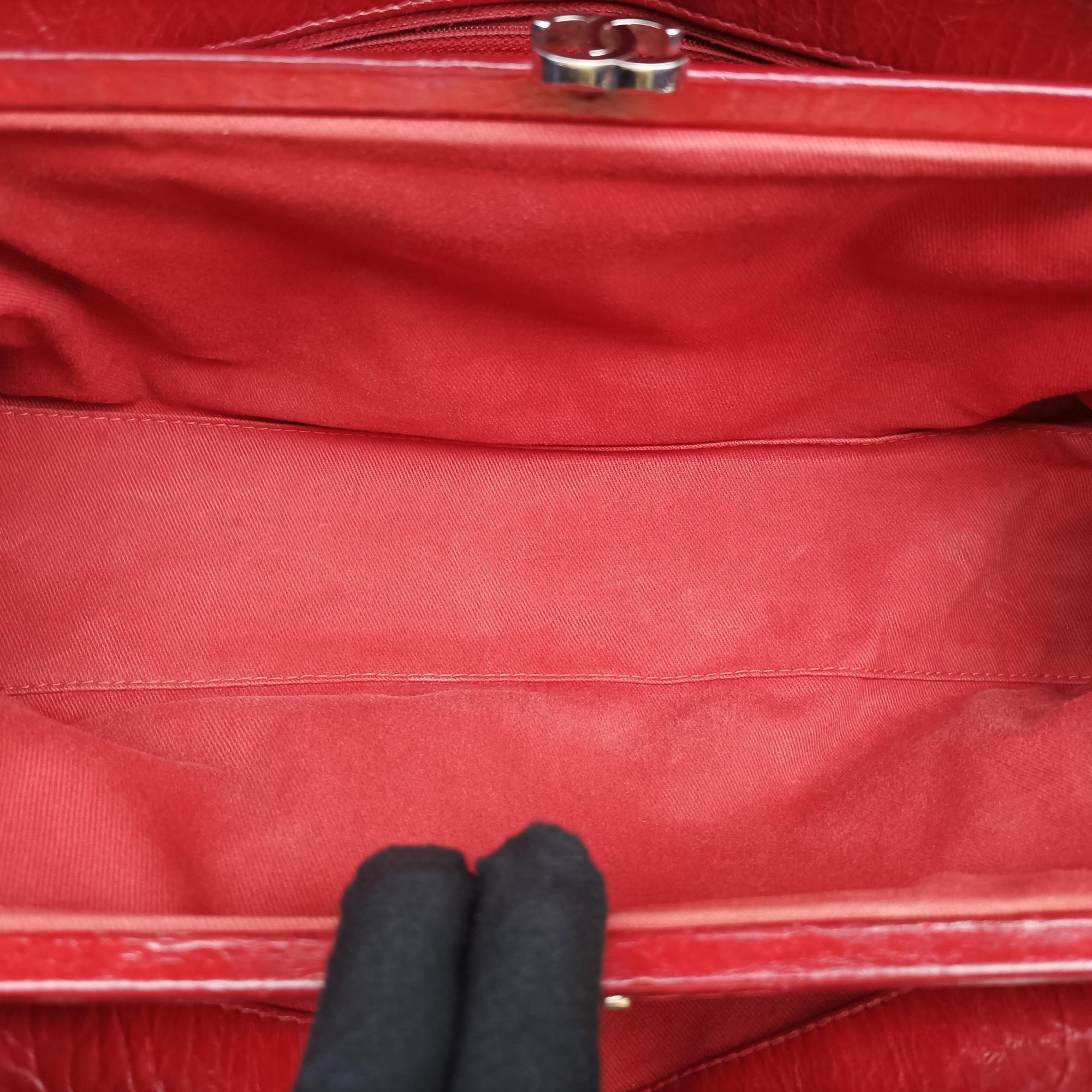 Pre-owned Chanel Mademoiselle Bowling Red lambskin A66869 shoulderbag | stylenewstar