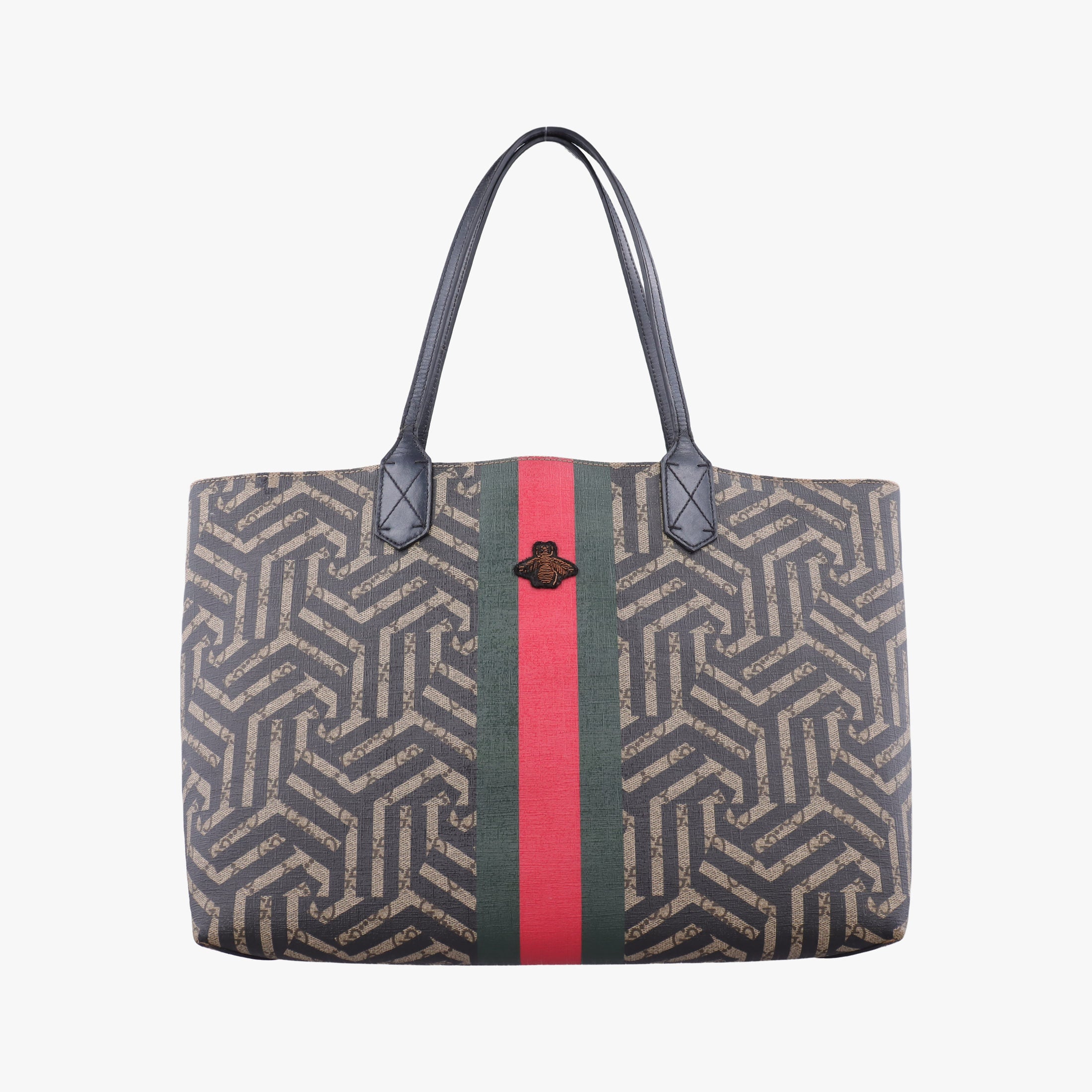 Secondhand Gucci GG Caleido bee Web Multicolour PVC coated canvas 429003 shoulderbag | stylenewstar