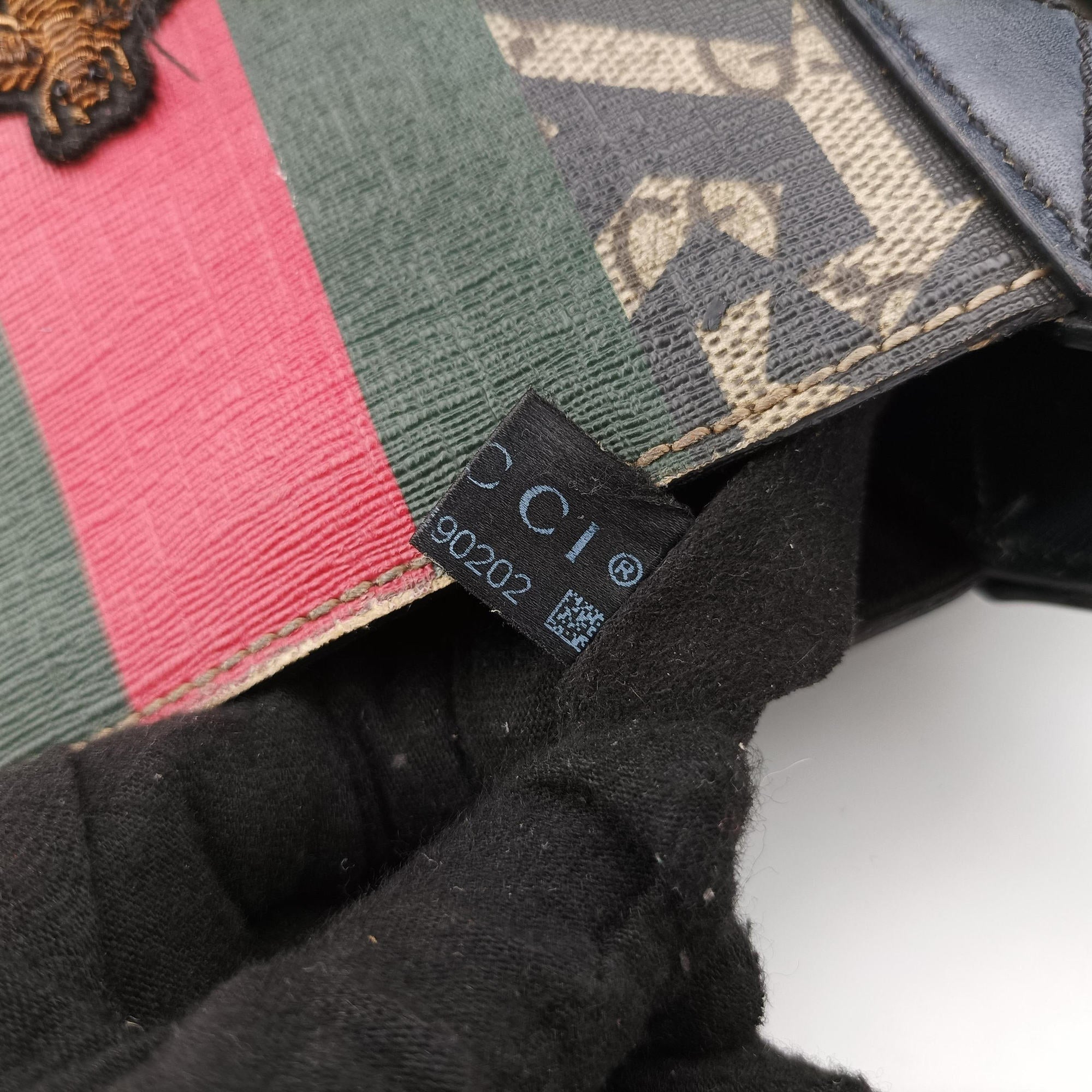 Secondhand Gucci GG Caleido bee Web Multicolour PVC coated canvas 429003 shoulderbag | stylenewstar