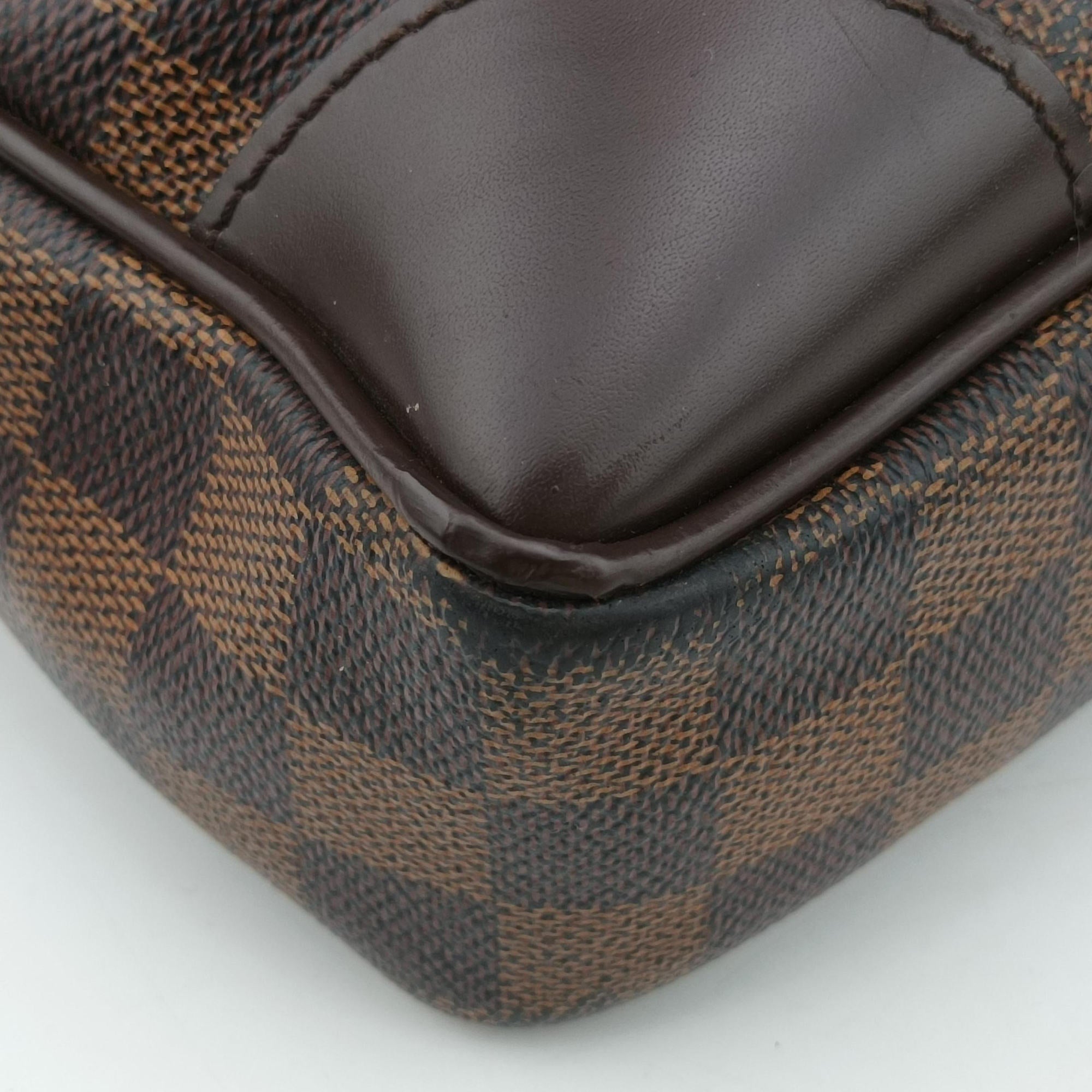 Pre-owned Louis Vuitton Porte Documents Voyage EBENE Damier Canvas N41124 handbag | stylenewstar