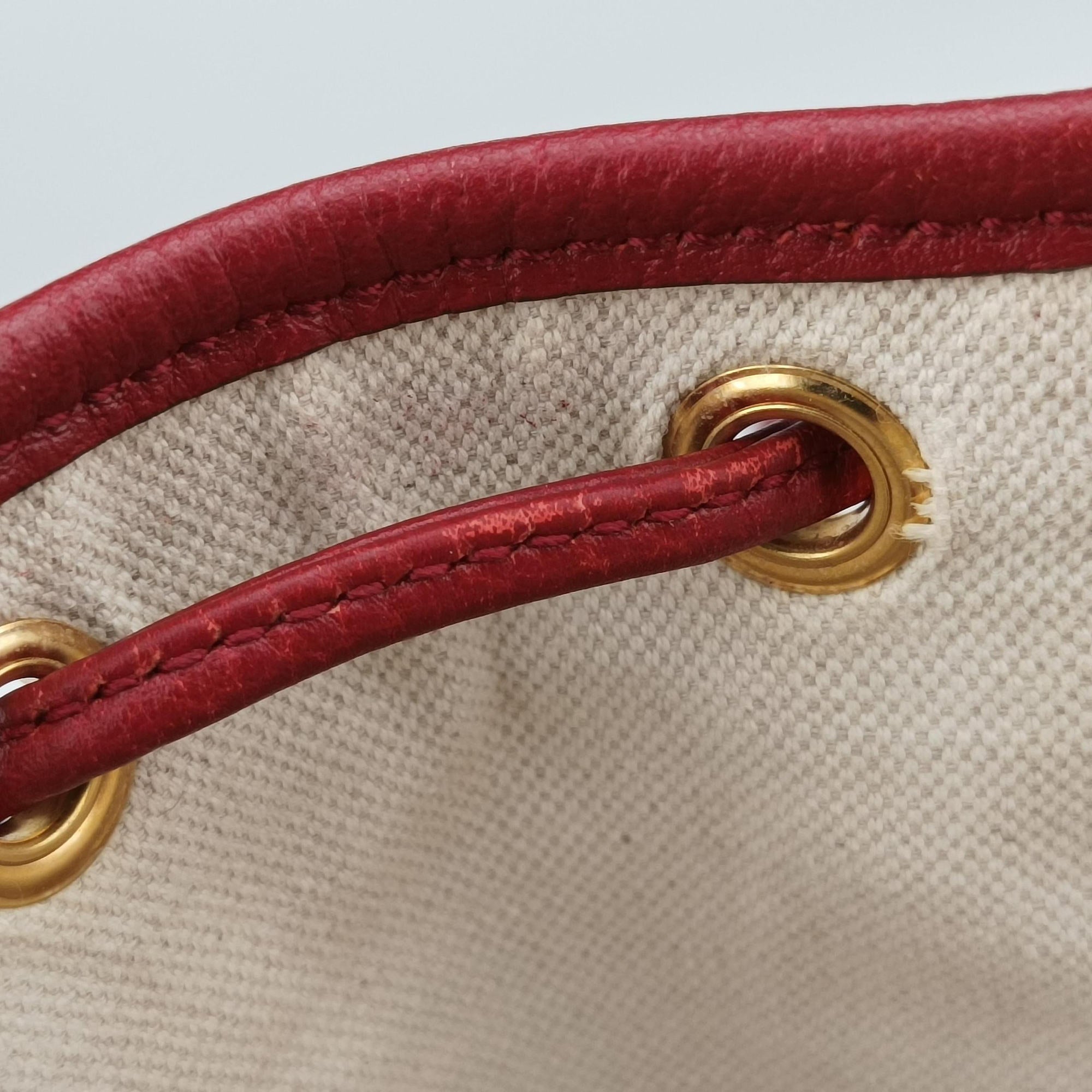 Pre-owned Gucci Doraemon collaboration Brown x red PVC coated canvas×Leather 655597 shoulderbag | stylenewstar