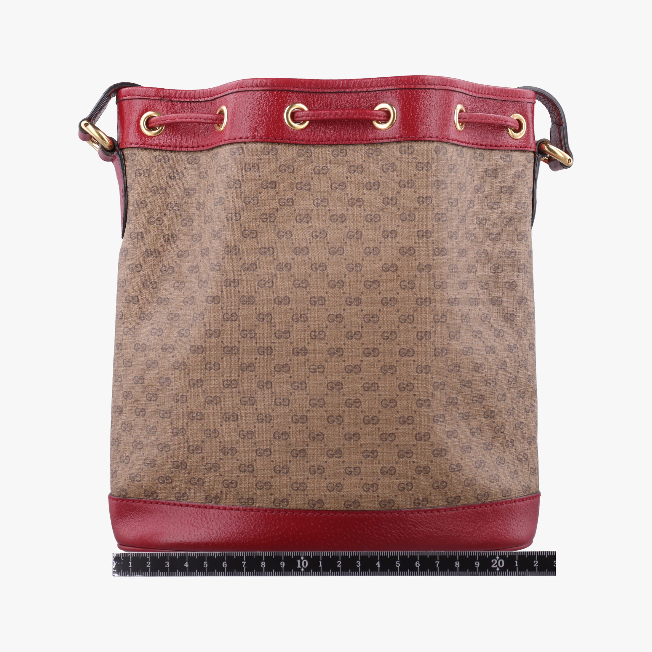 Pre-owned Gucci Doraemon collaboration Brown x red PVC coated canvas×Leather 655597 shoulderbag | stylenewstar