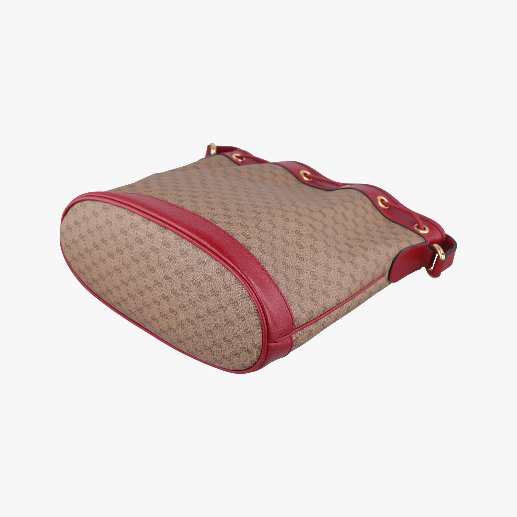 Pre-owned Gucci Doraemon collaboration Brown x red PVC coated canvas×Leather 655597 shoulderbag | stylenewstar