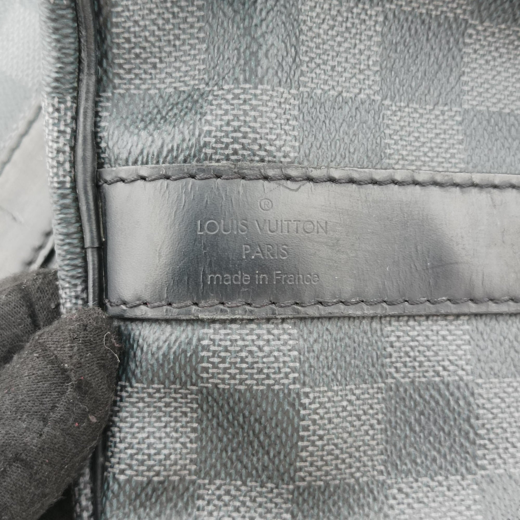 Pre-owned Louis Vuitton Keepall Bandouliere 45 Noir Damier Graphite Canvas M40569 shoulderbag | stylenewstar