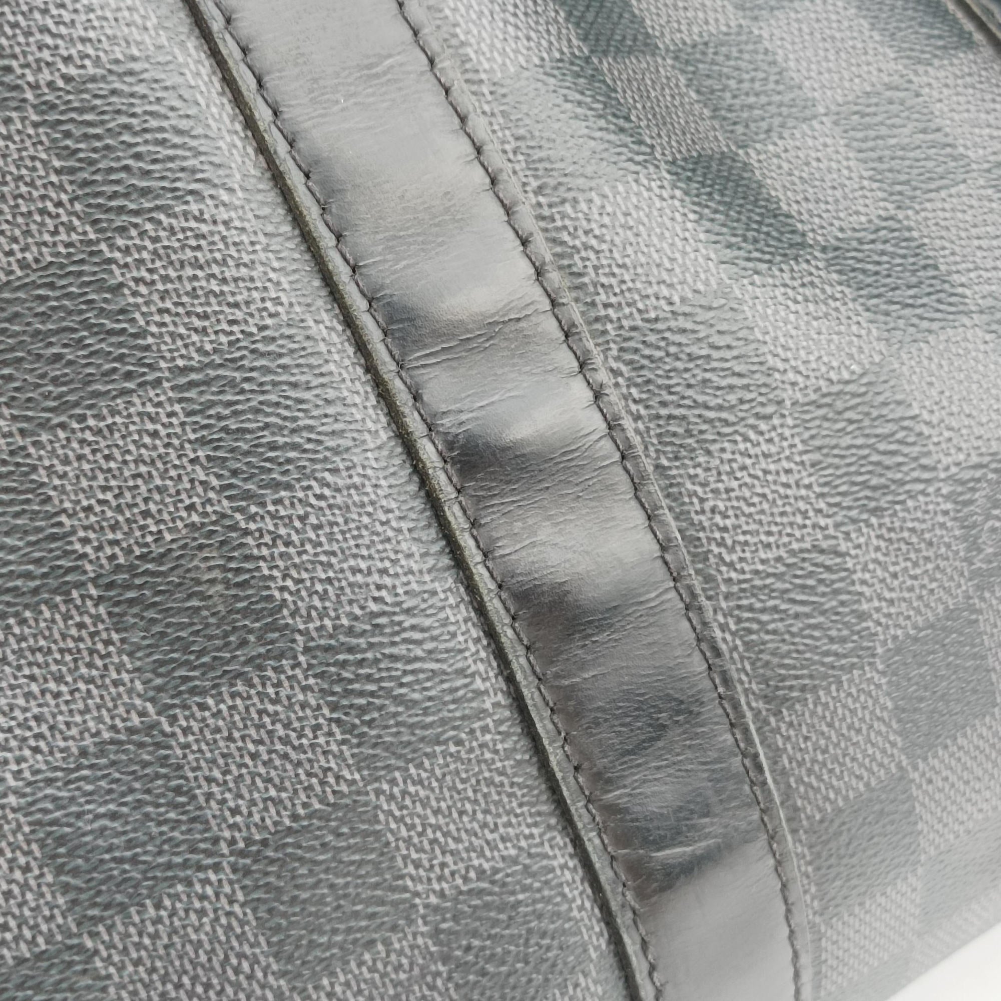 Pre-owned Louis Vuitton Keepall Bandouliere 45 Noir Damier Graphite Canvas M40569 shoulderbag | stylenewstar