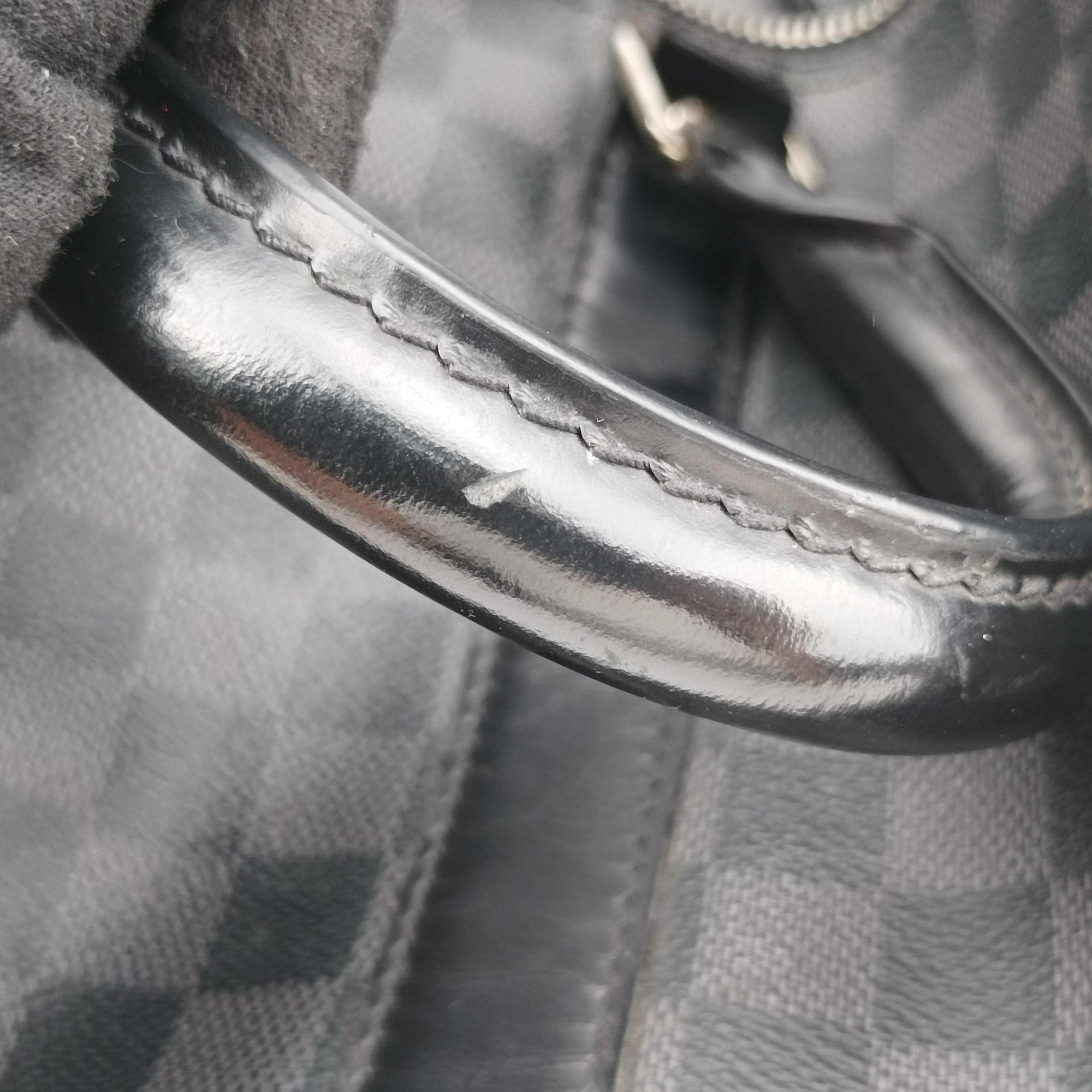Pre-owned Louis Vuitton Keepall Bandouliere 45 Noir Damier Graphite Canvas M40569 shoulderbag | stylenewstar