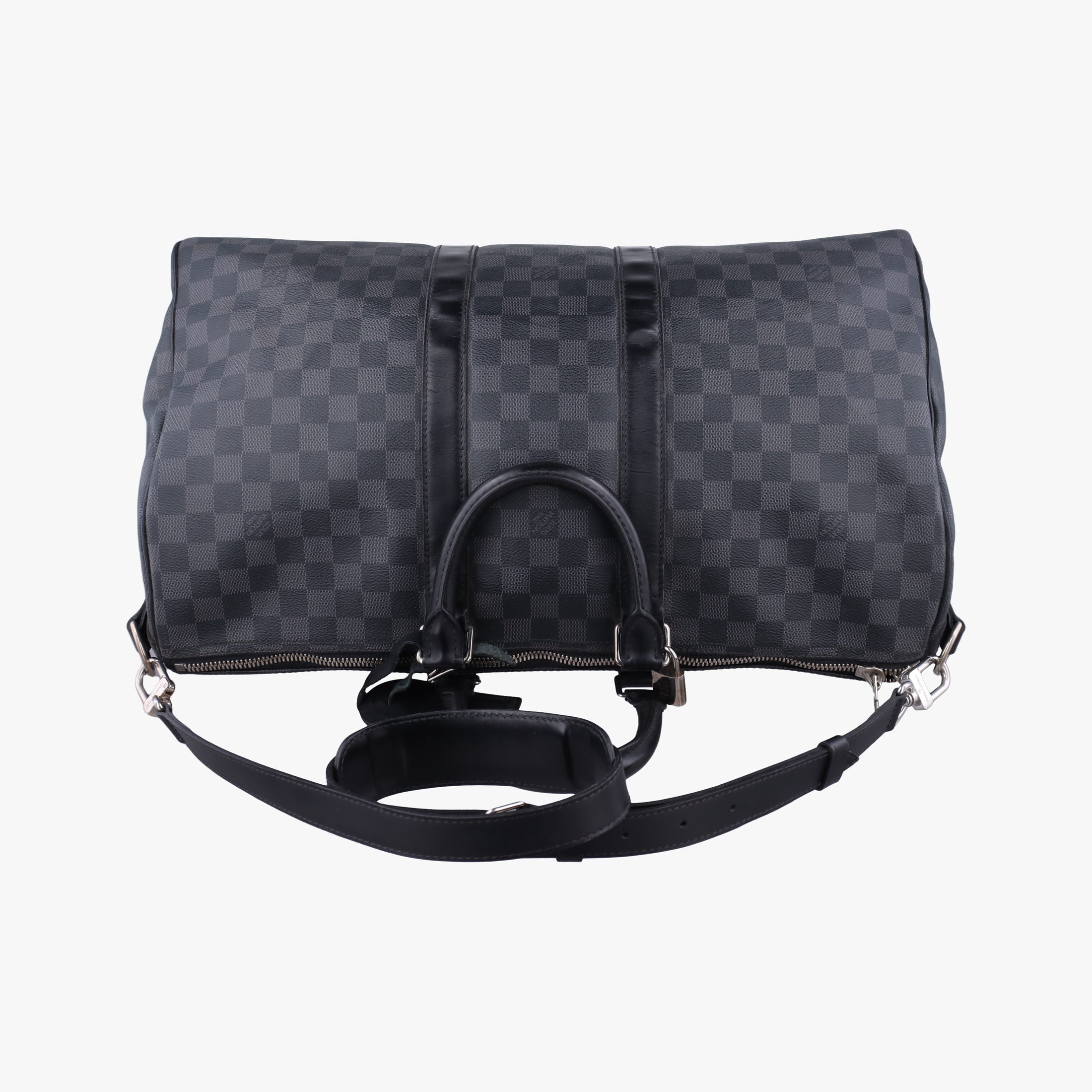 Pre-owned Louis Vuitton Keepall Bandouliere 45 Noir Damier Graphite Canvas M40569 shoulderbag | stylenewstar