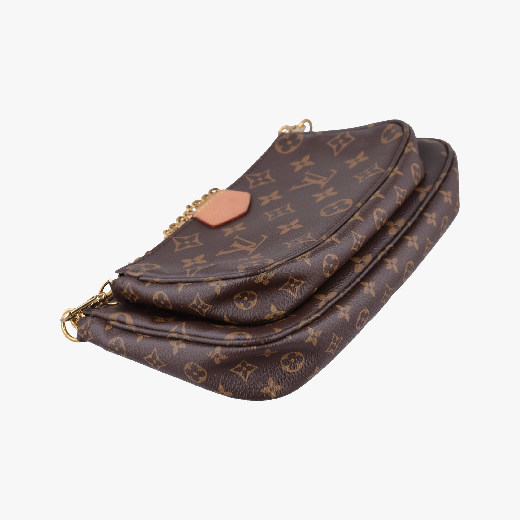 Pre-owned Louis Vuitton MULTI POCHETTE ACCESSOIRES  Brown × Khaki Monogram Canvas M44840 shoulderbag | stylenewstar