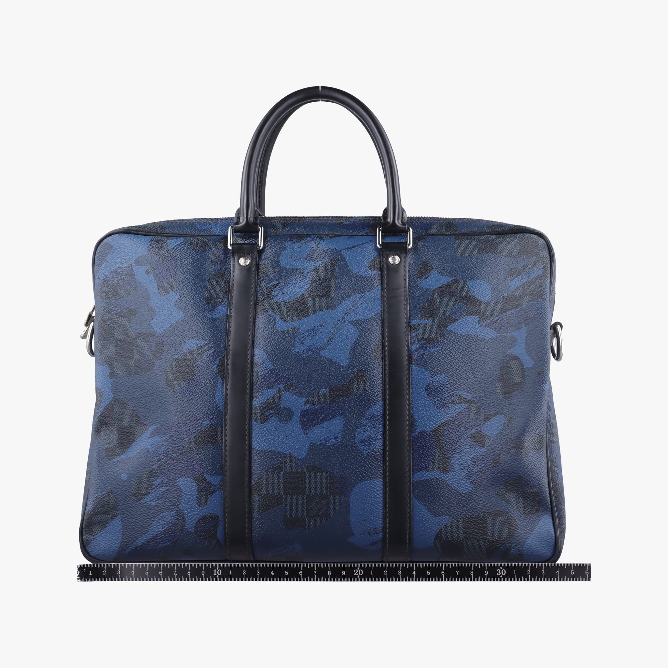 Pre-owned Louis Vuitton Porte Documents VoyagePM Blue Camouflage Damier Cobalt Canvas N41507 shoulderbag | stylenewstar