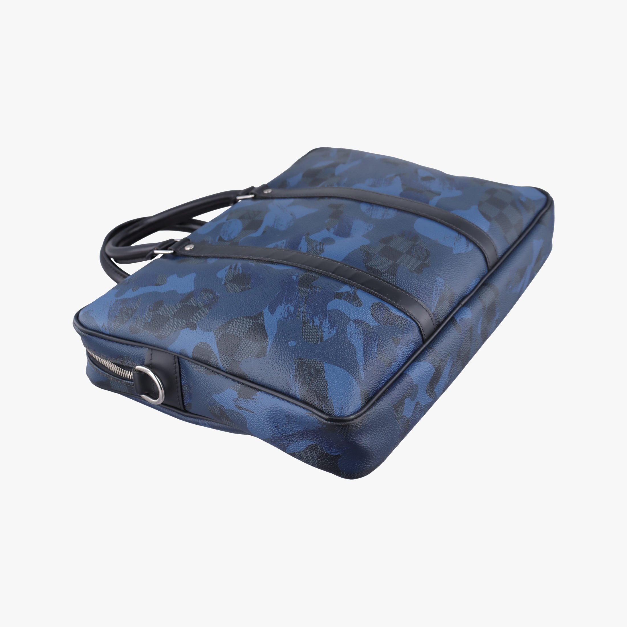 Pre-owned Louis Vuitton Porte Documents VoyagePM Blue Camouflage Damier Cobalt Canvas N41507 shoulderbag | stylenewstar
