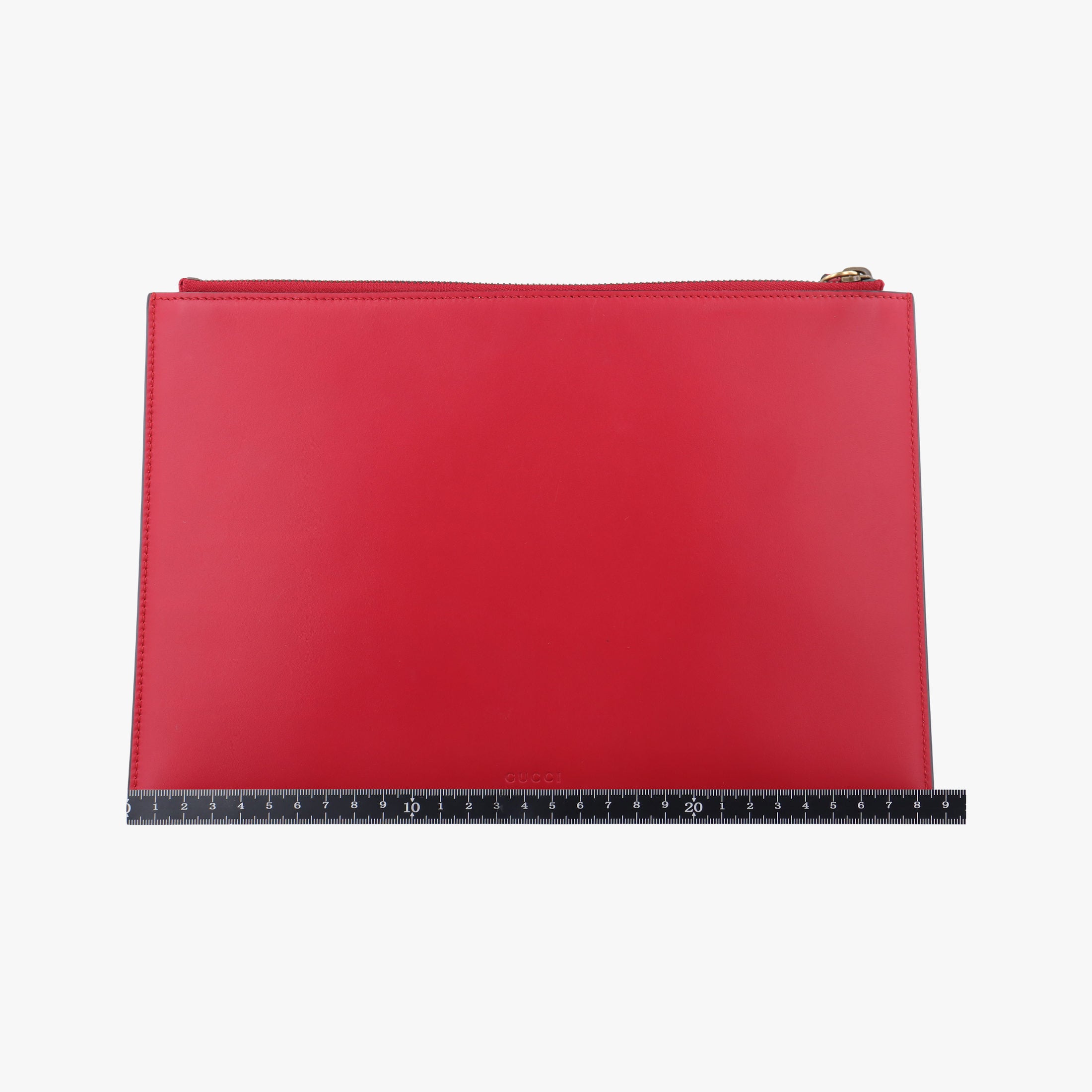 Pre-owned Gucci Ghost Red Leather 445597 clutchbag | stylenewstar