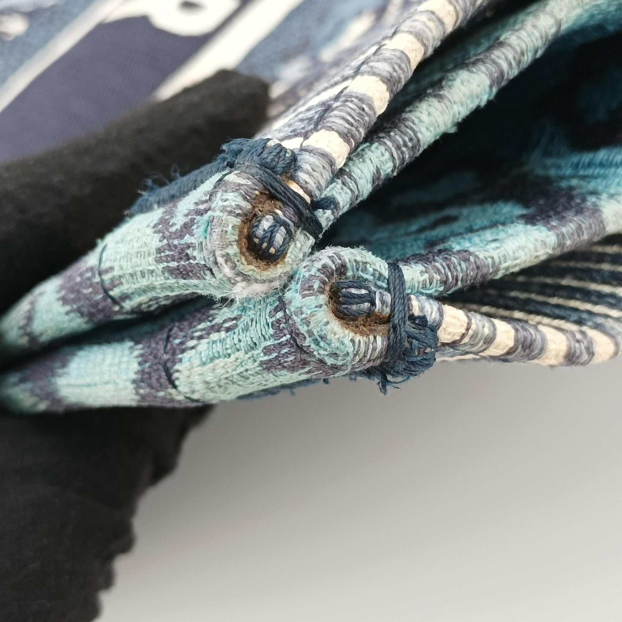 Pre-owned Christian Dior Book Tote Navy Jacquard  handbag | stylenewstar