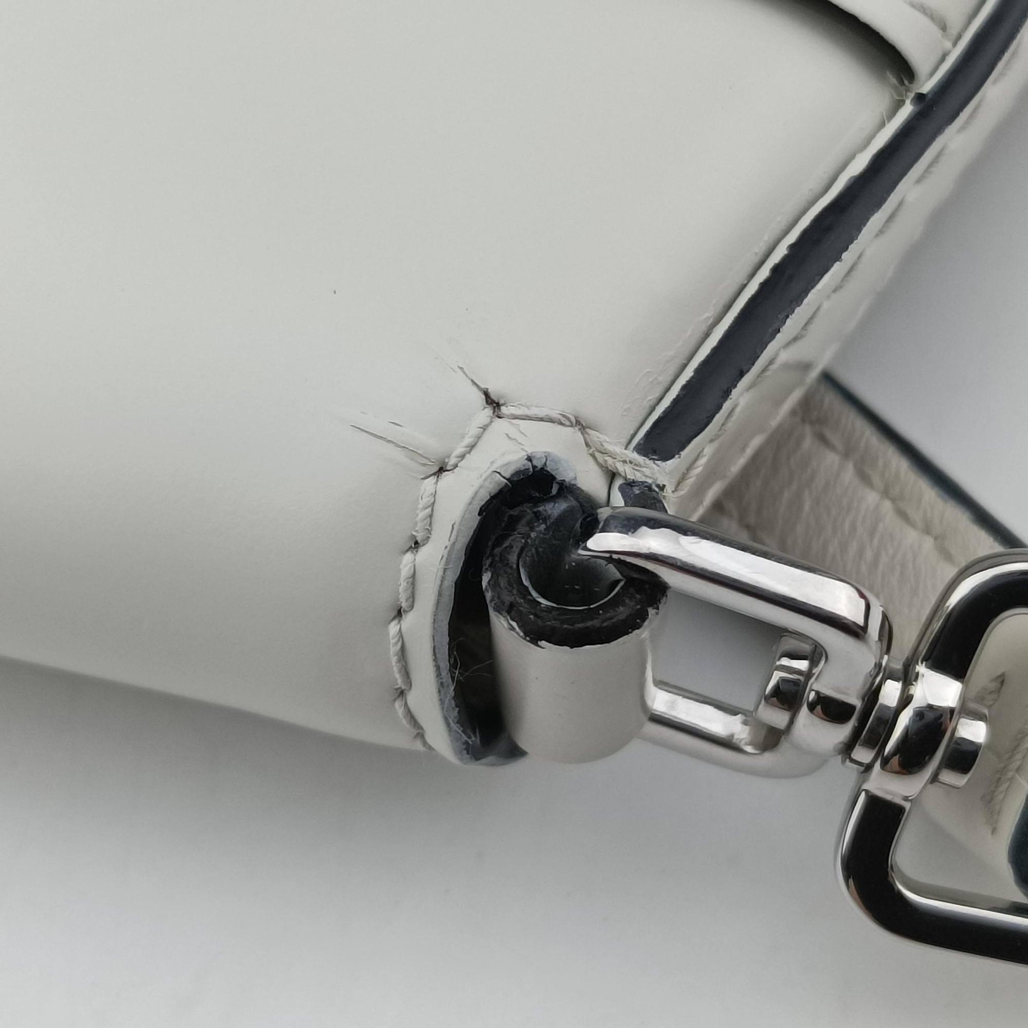 Pre-owned Prada Cleo Flap White Leather  shoulderbag | stylenewstar