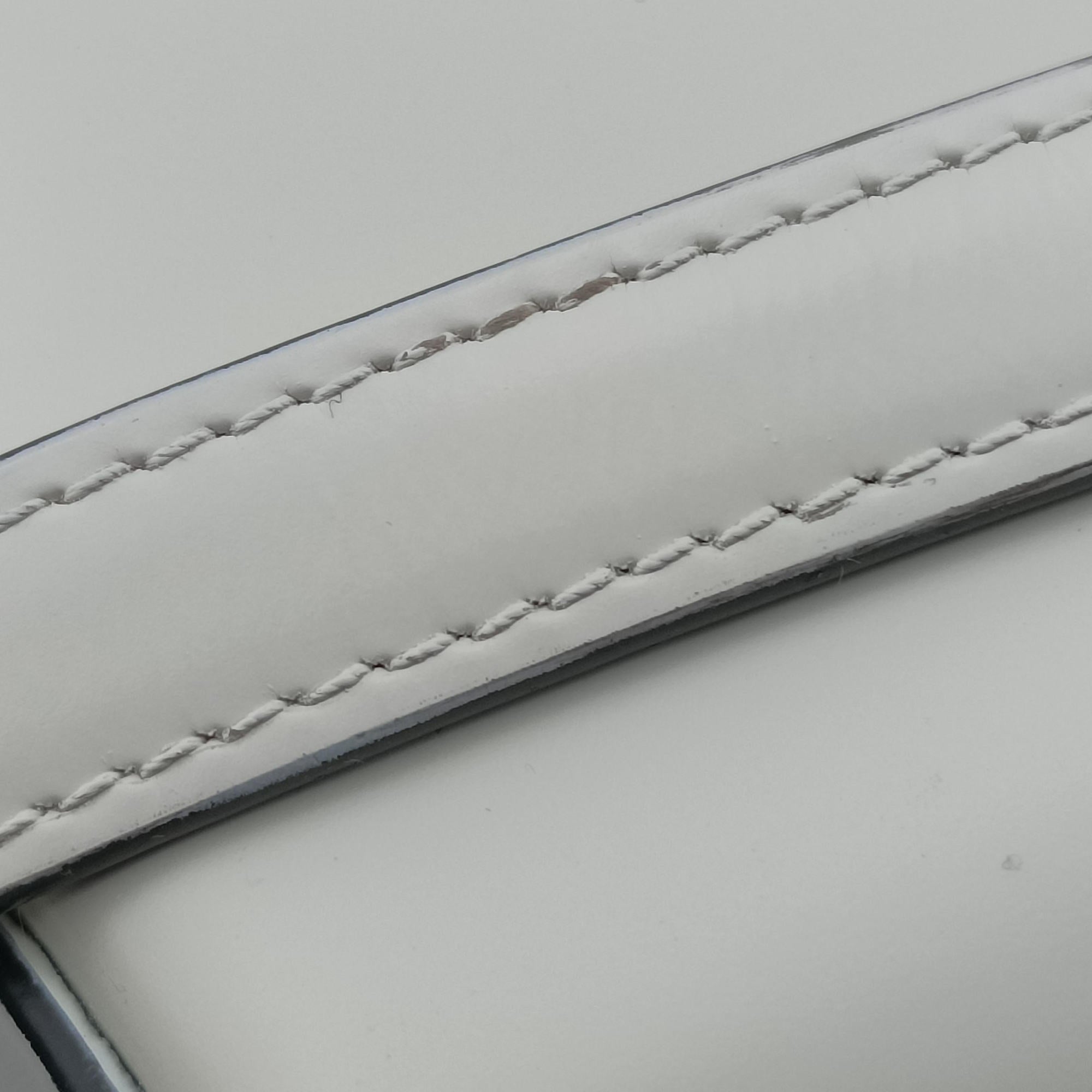 Pre-owned Prada Cleo Flap White Leather  shoulderbag | stylenewstar