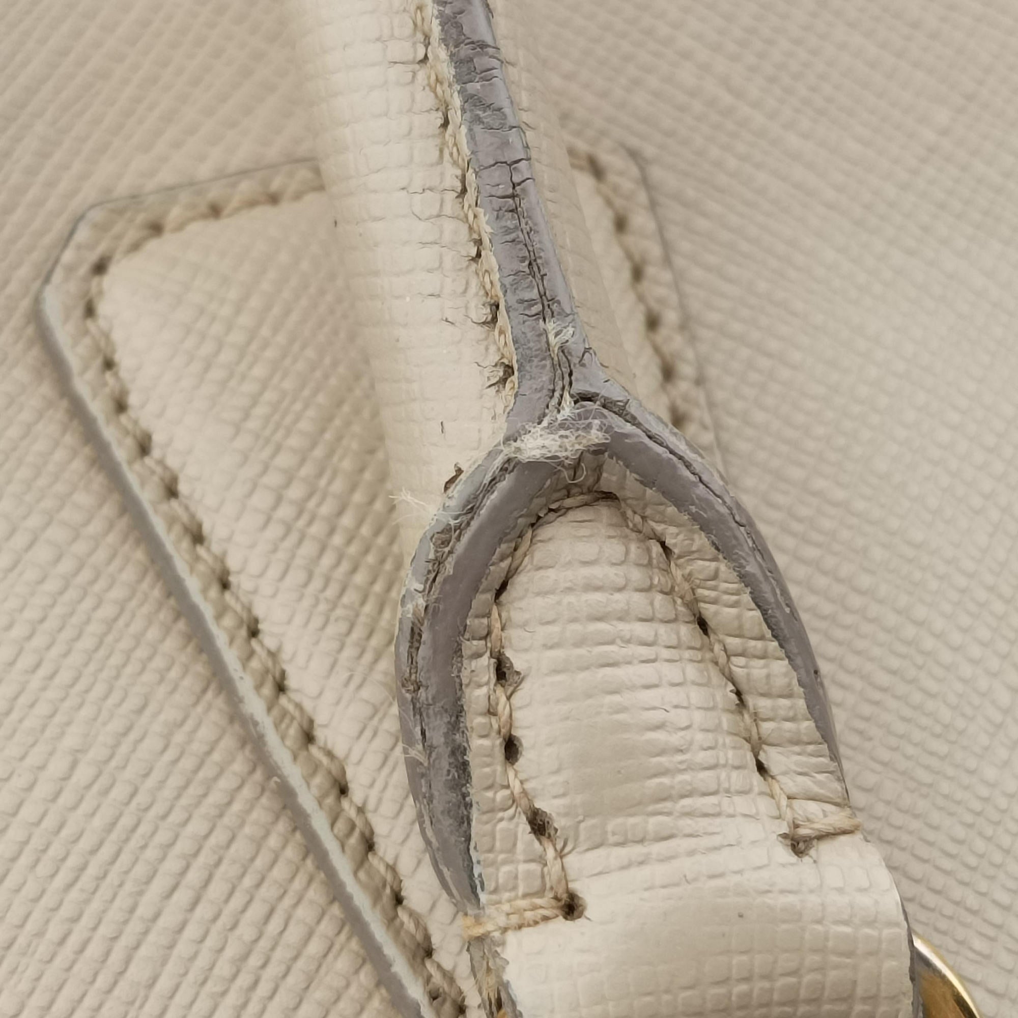 Pre-owned Prada Galleria Beige SAFFIANO Leather BN2274 shoulderbag | stylenewstar