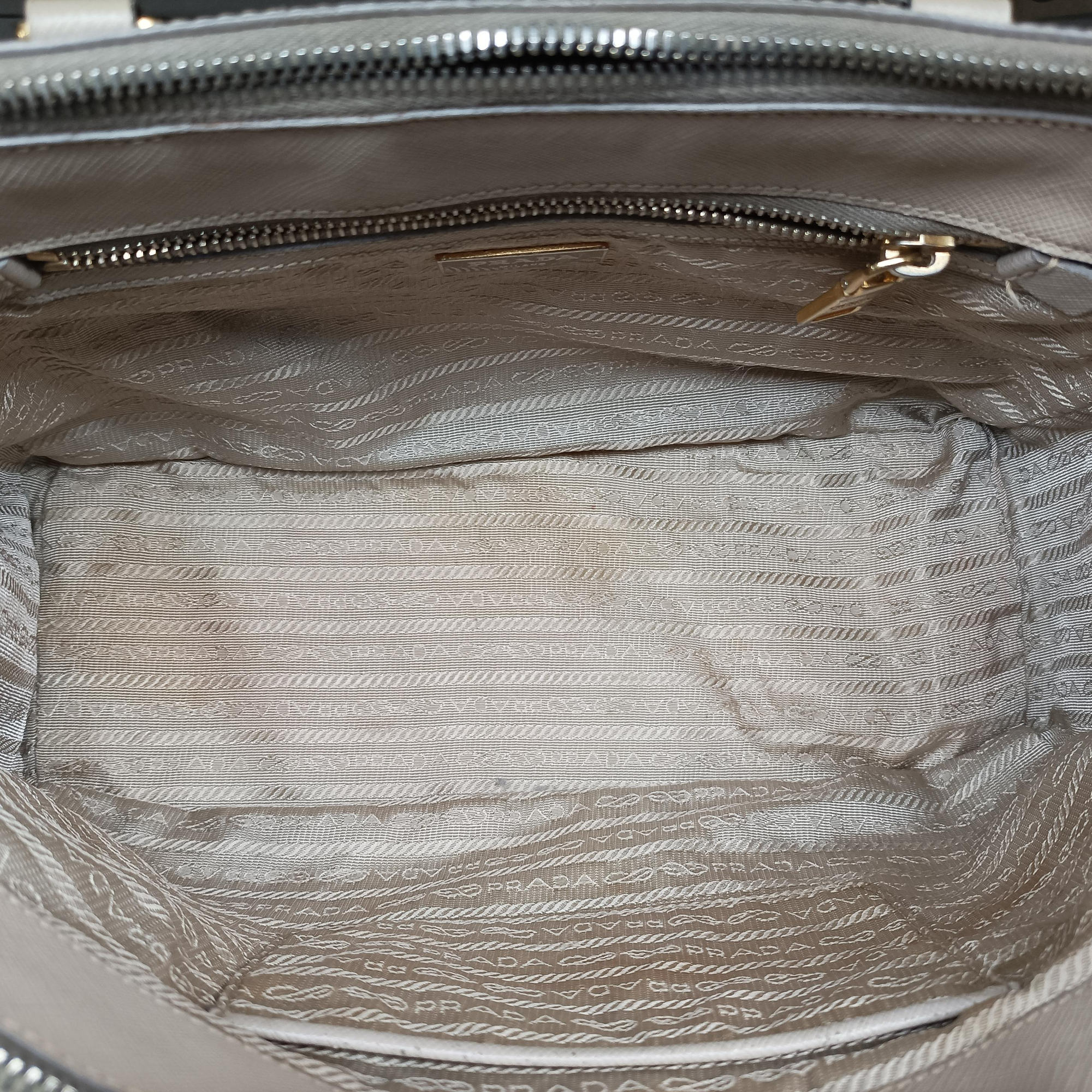 Pre-owned Prada Galleria Beige SAFFIANO Leather BN2274 shoulderbag | stylenewstar