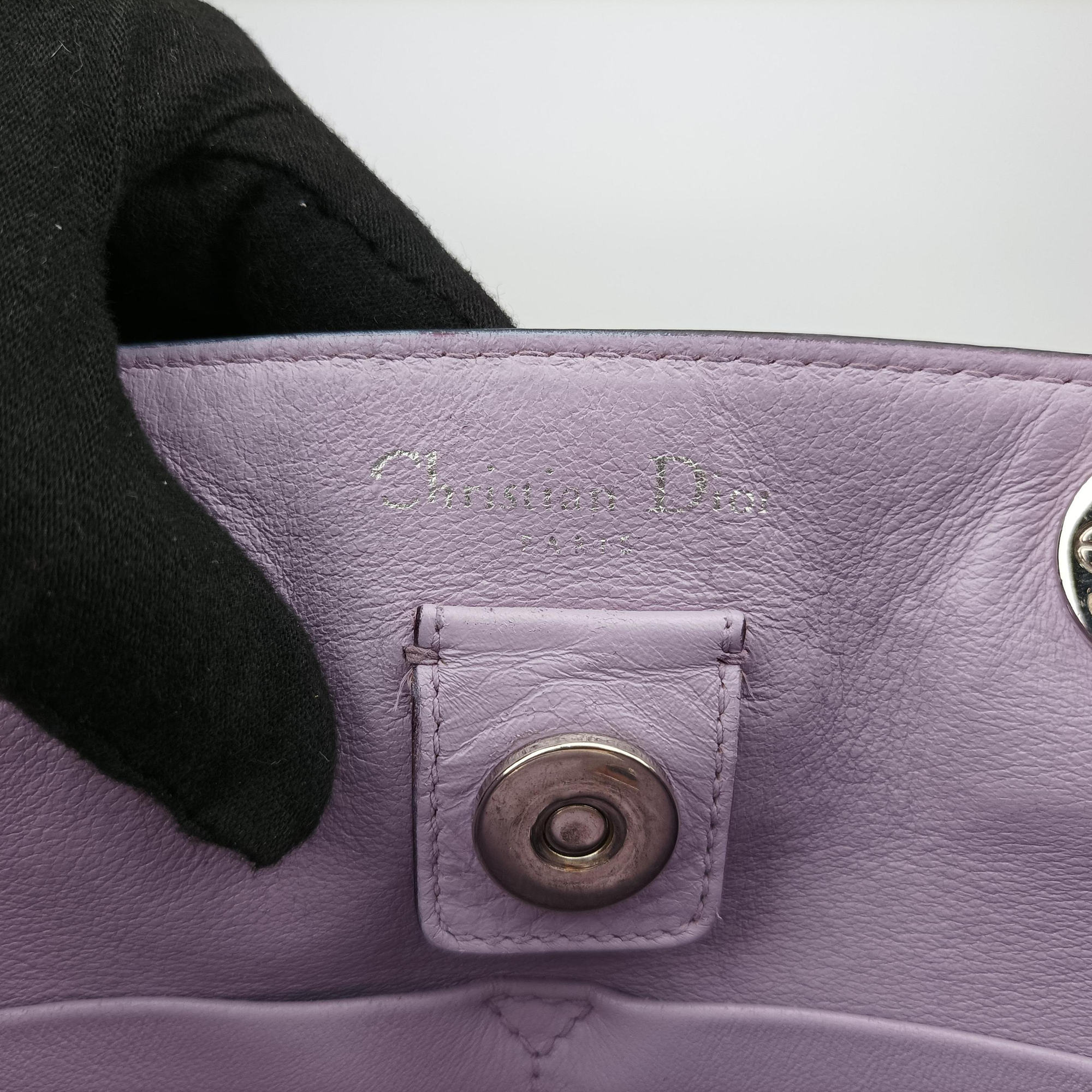 Pre-owned Christian Dior Diorissimo Blue Leather  shoulderbag | stylenewstar