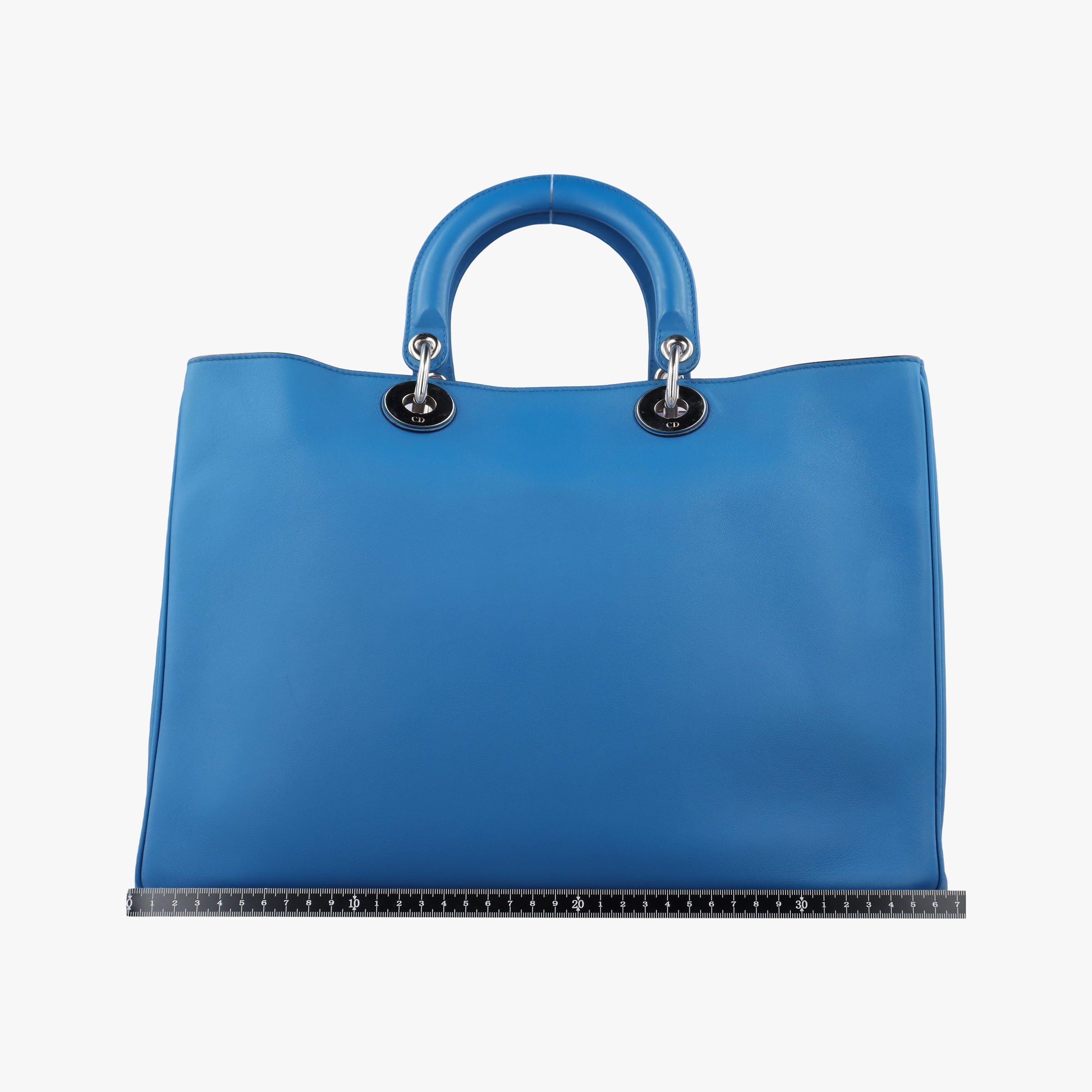 Pre-owned Christian Dior Diorissimo Blue Leather  shoulderbag | stylenewstar