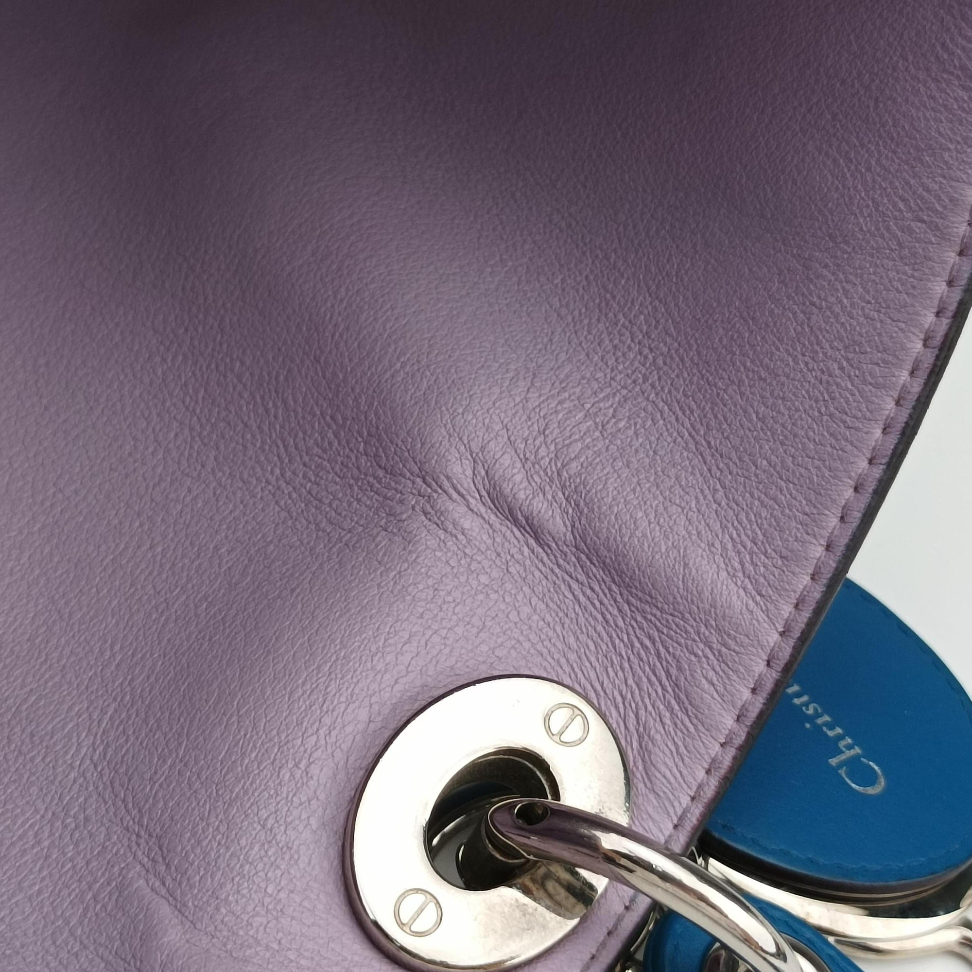 Pre-owned Christian Dior Diorissimo Blue Leather  shoulderbag | stylenewstar